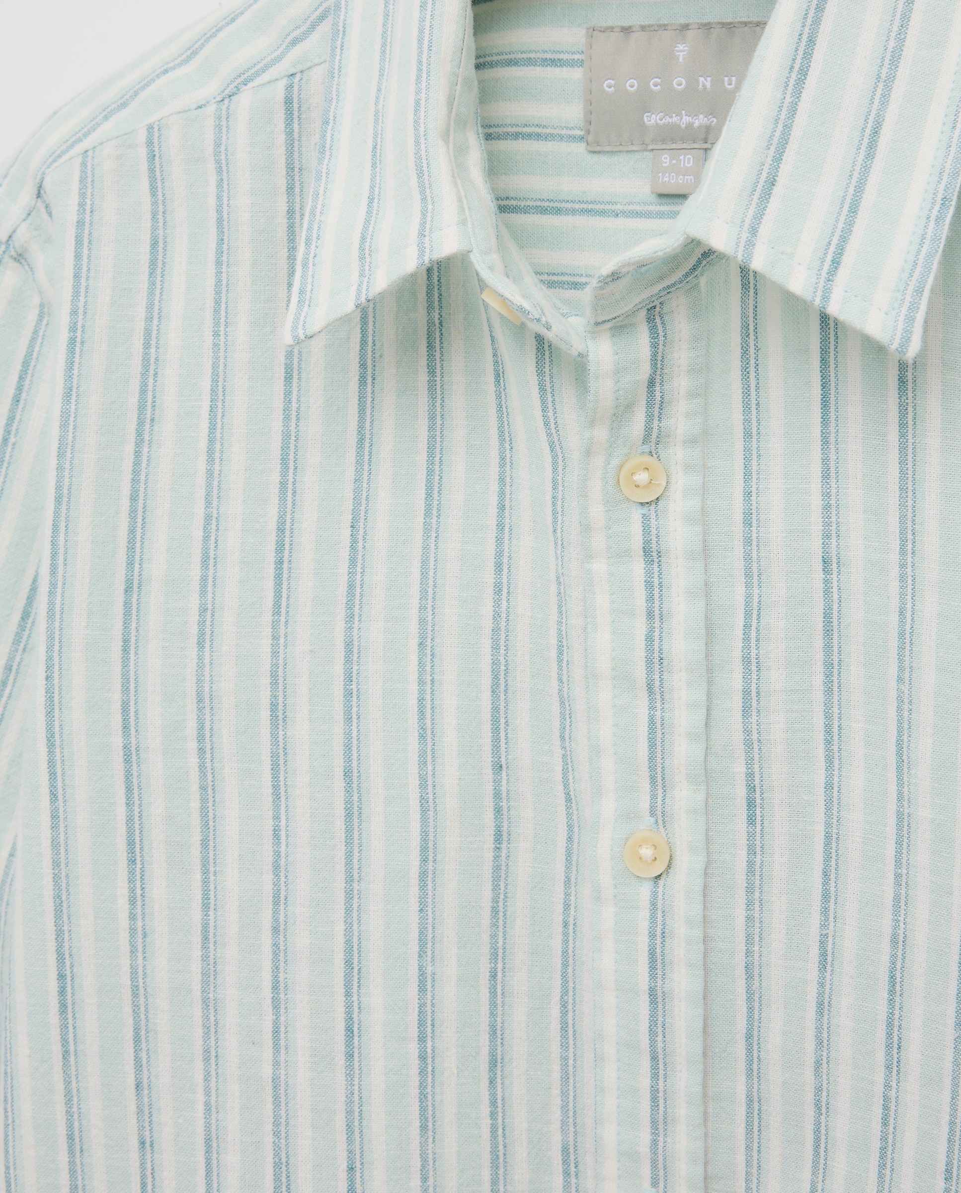 Camisa de Manga Comprida com Colarinho de Camisa Coconut El Corte Inglés Verde-5