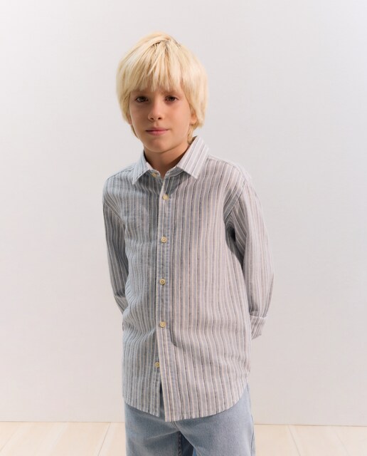 Imagem 0 de Camisa de Manga Comprida com Colarinho de Camisa