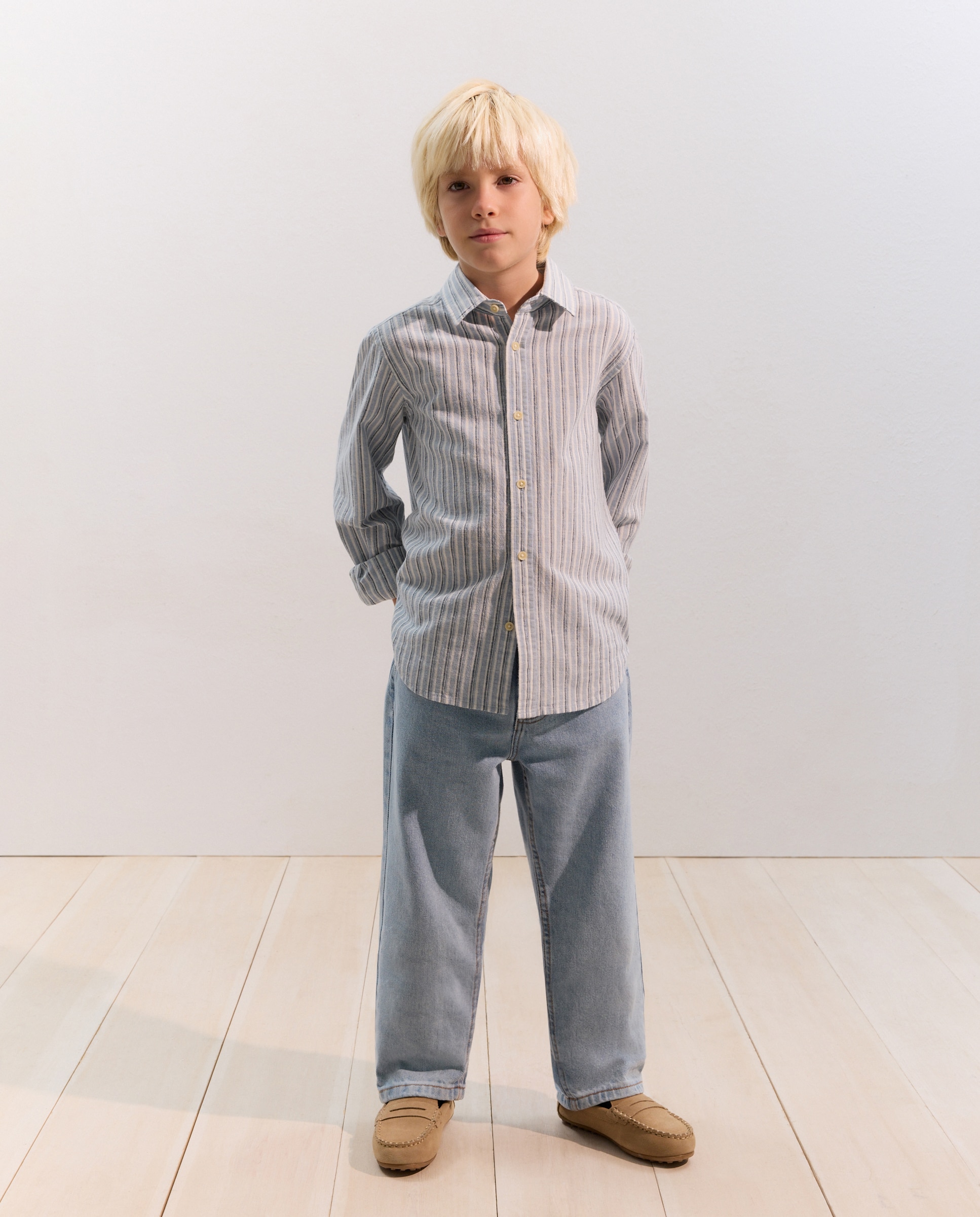 Camisa de Manga Comprida com Colarinho de Camisa Coconut El Corte Inglés Azul-2