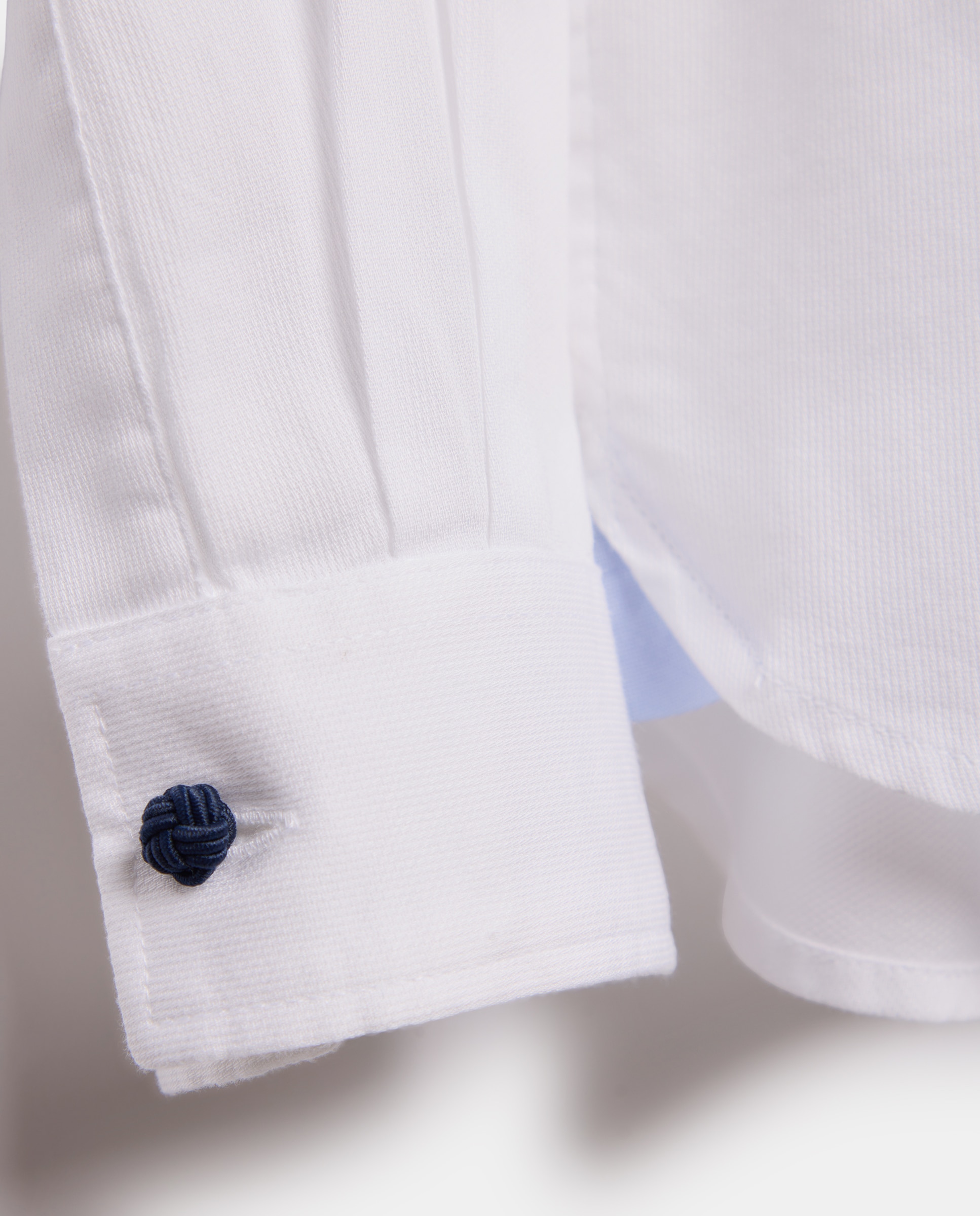 Camisa Clássica de Estrutura Lisa Branco-5