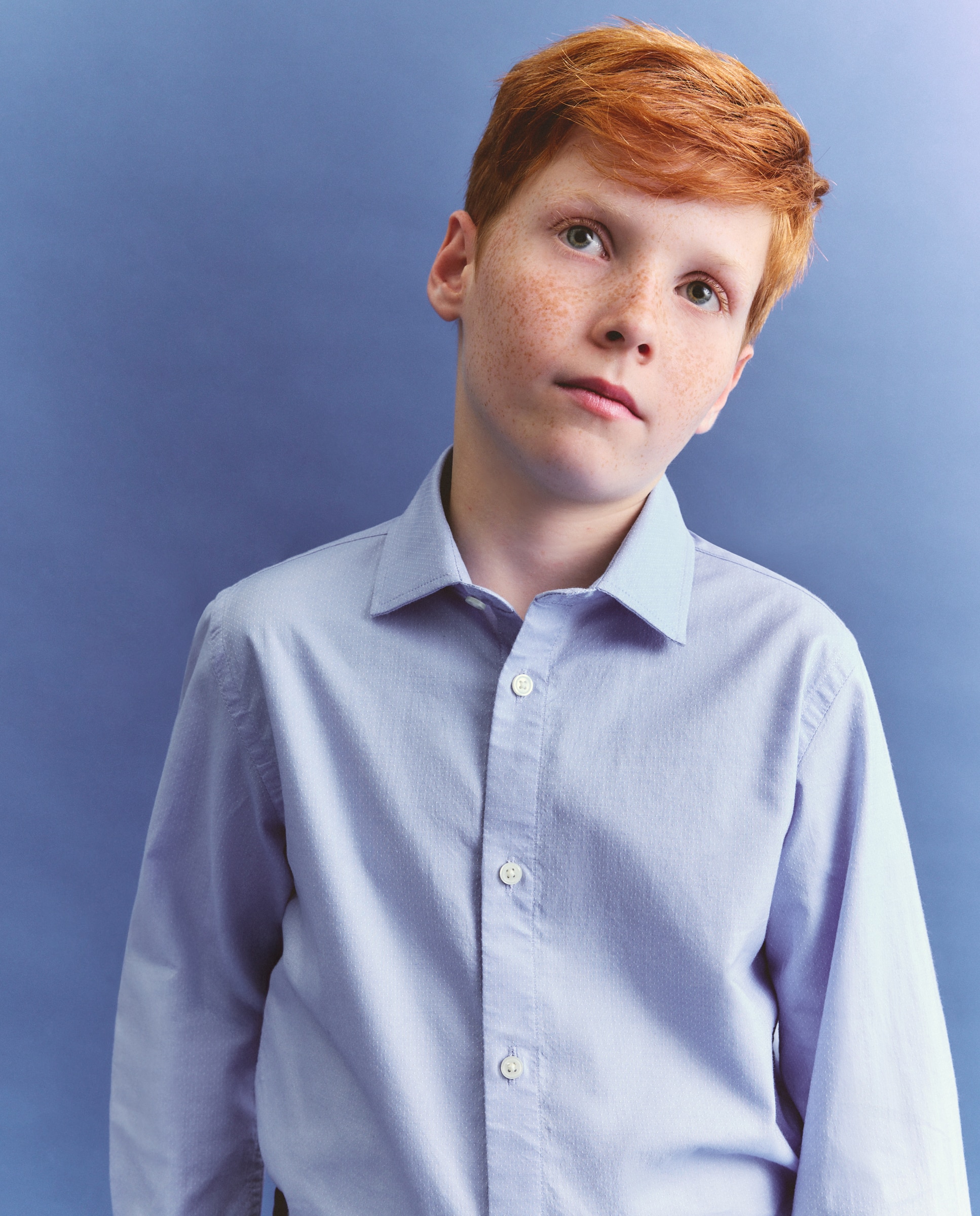 Camisa Clássica de Estrutura Lisa Coconut El Corte Inglés 410 Azul Claro-3
