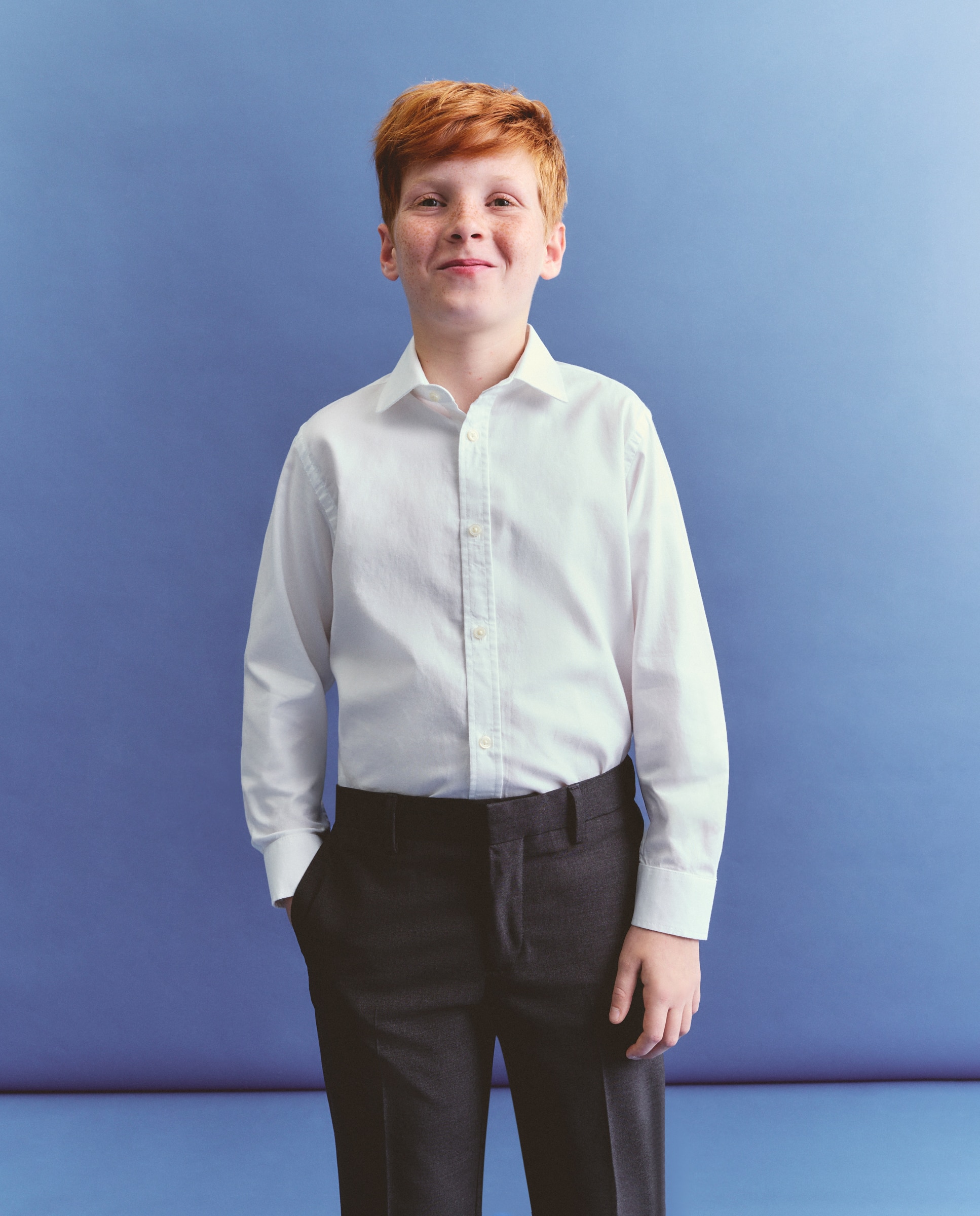 Camisa Oxford Clássica Lisa Branco-3