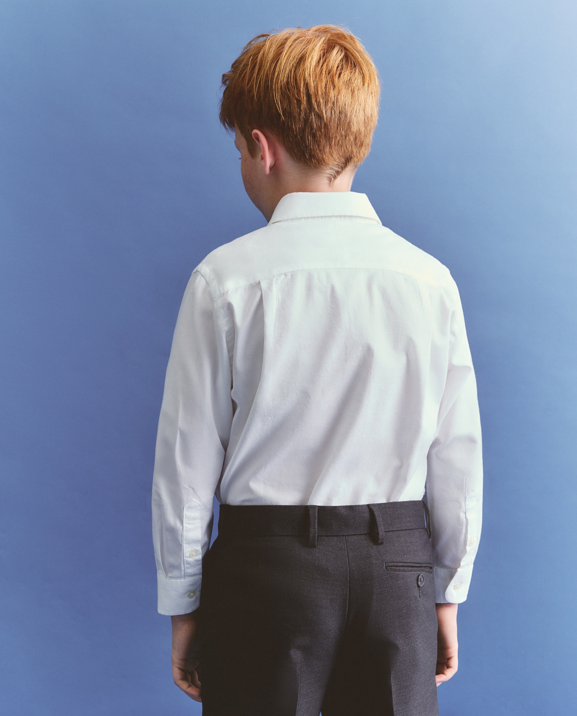 Camisa Oxford Clássica Lisa Branco-4