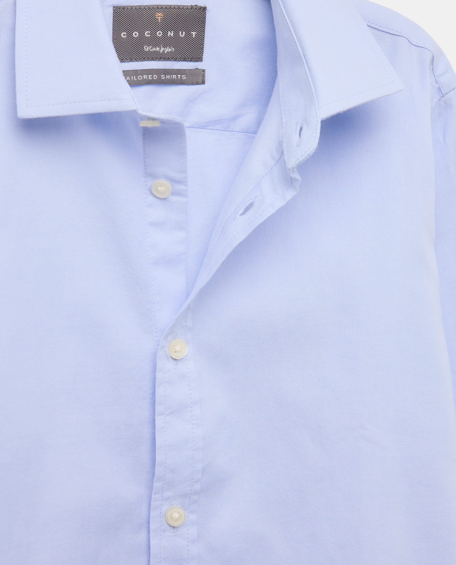 Camisa Oxford Clássica Lisa Coconut El Corte Inglés 410 Azul Claro-5