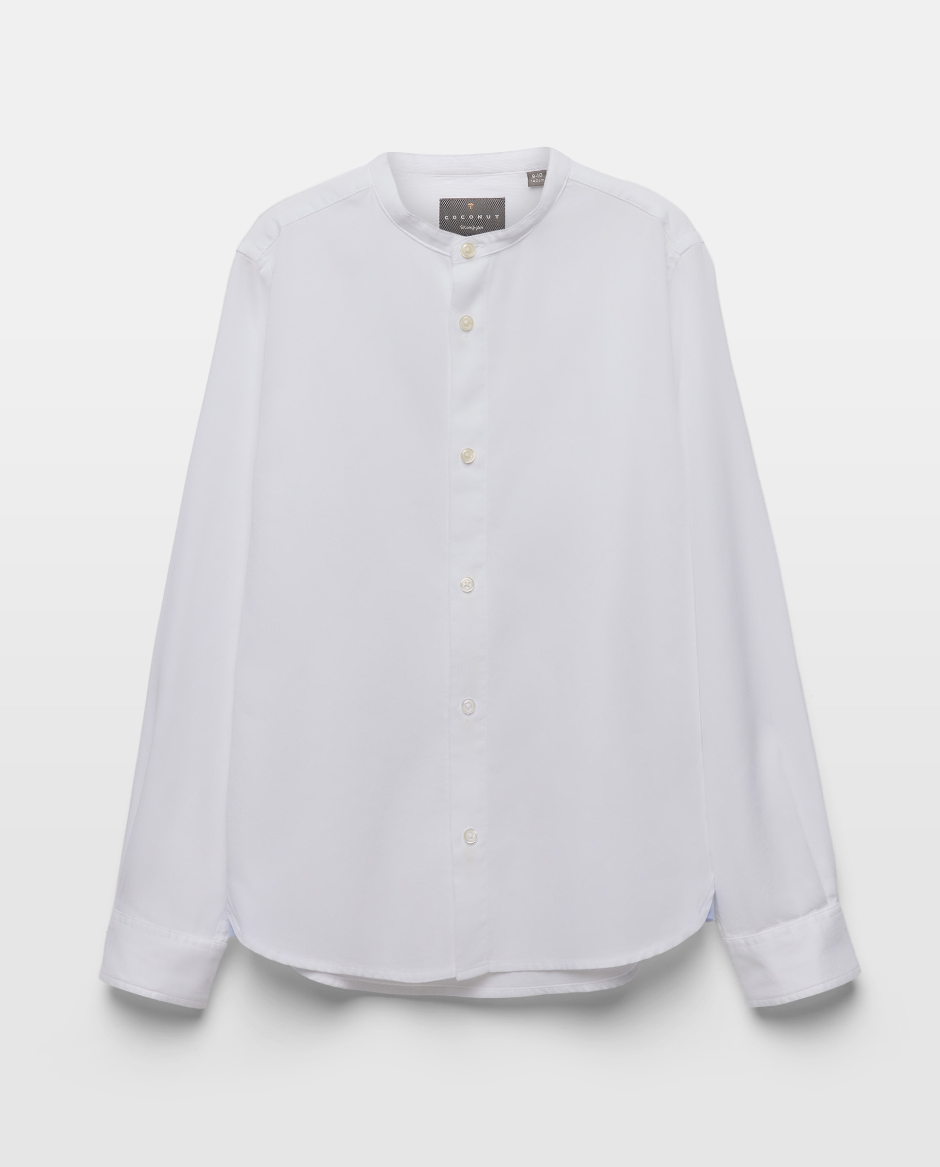 Camisa Clássica com Gola à Padre e Estrutura Lisa Coconut El Corte Inglés Branco-5