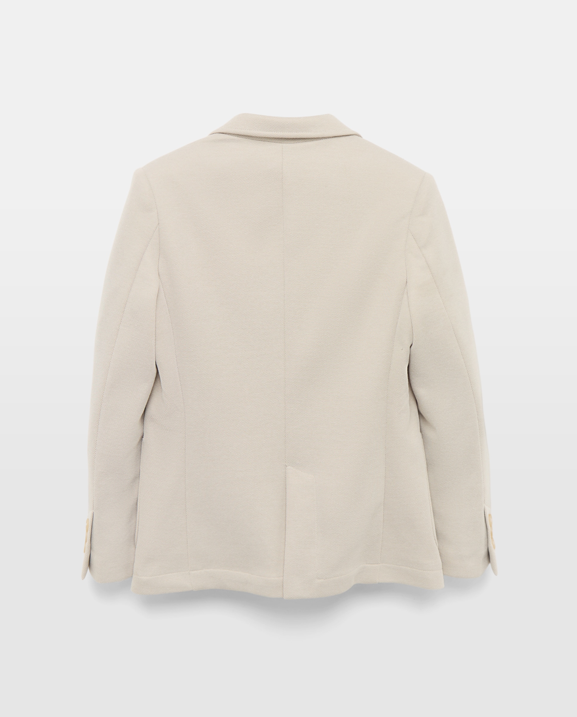 Blazer em Tecido Piqué Coconut El Corte Inglés Bege-2