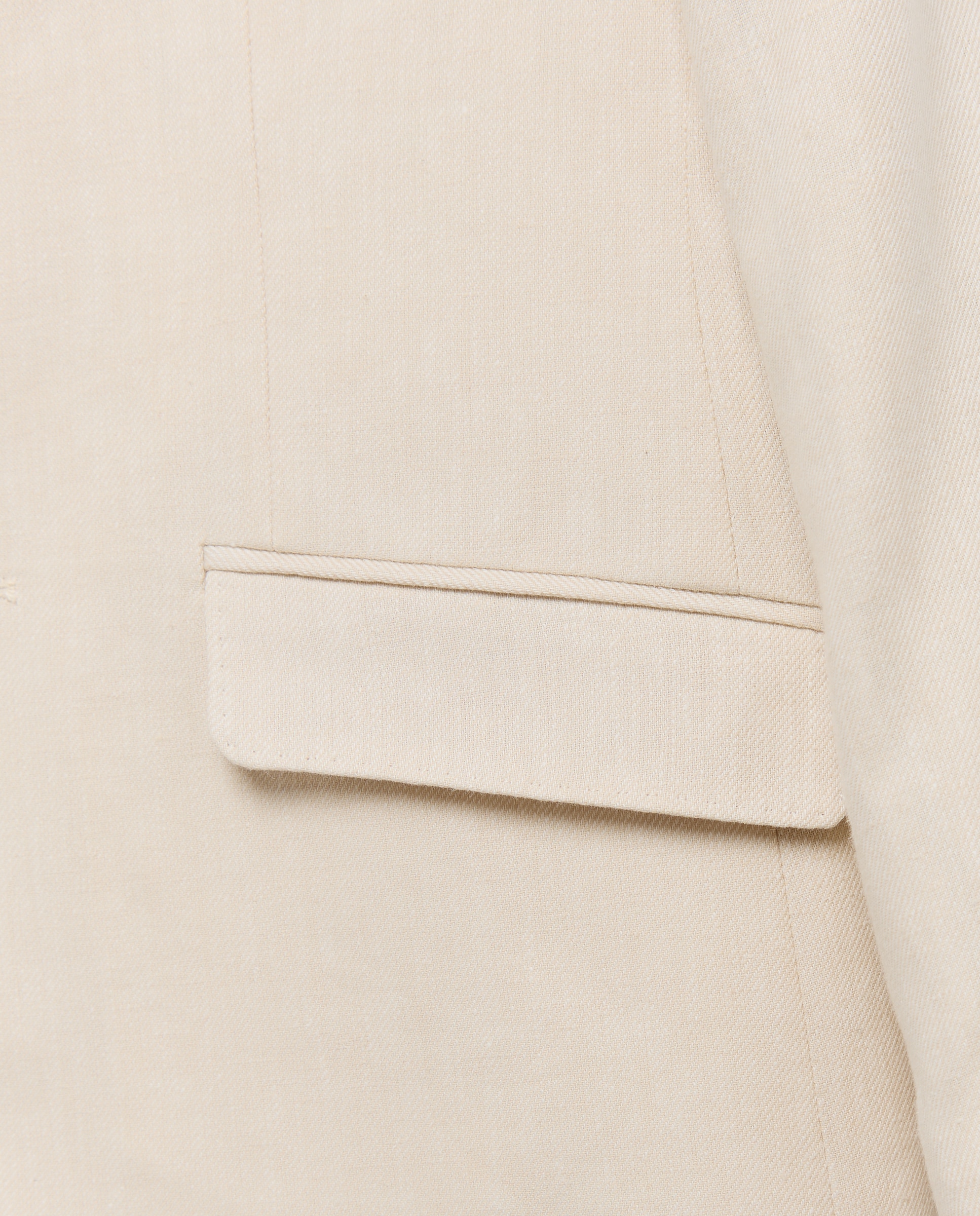 Blazer de Linho Combinado 120 Cru-3