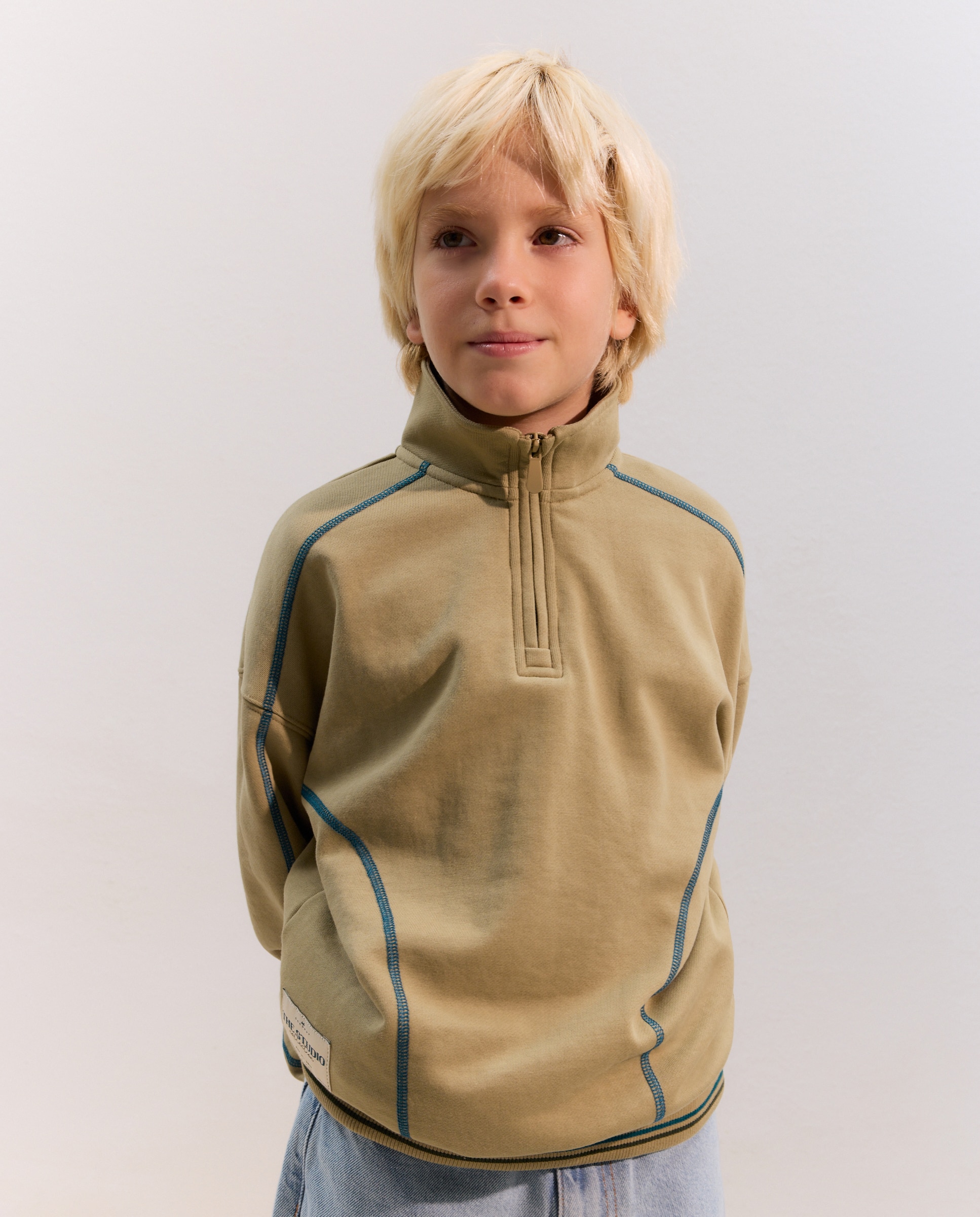 Sweatshirt com Pesponto em Contraste Coconut El Corte Inglés Azul-escuro-2