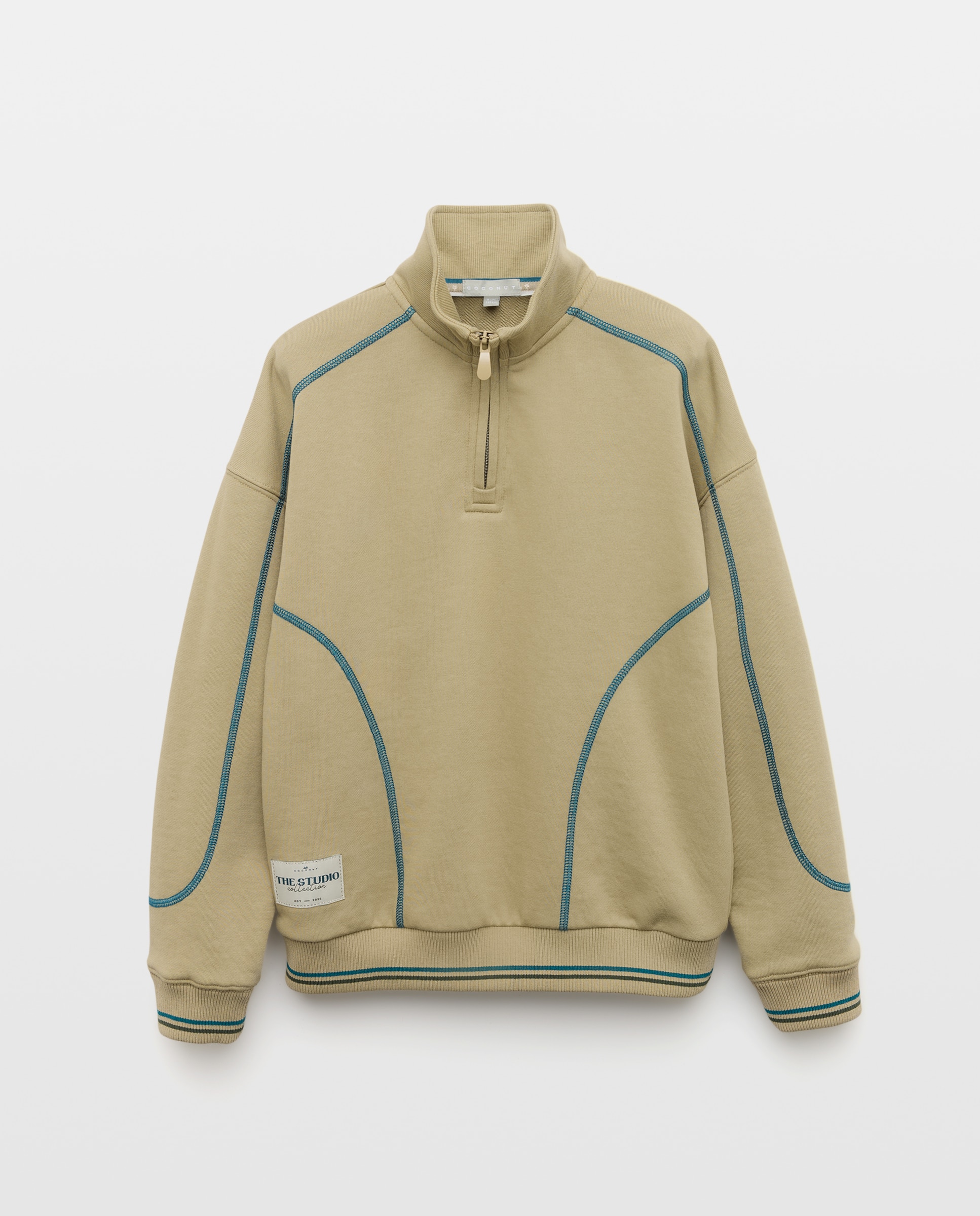 Sweatshirt com Pesponto em Contraste Coconut El Corte Inglés Azul-escuro-5