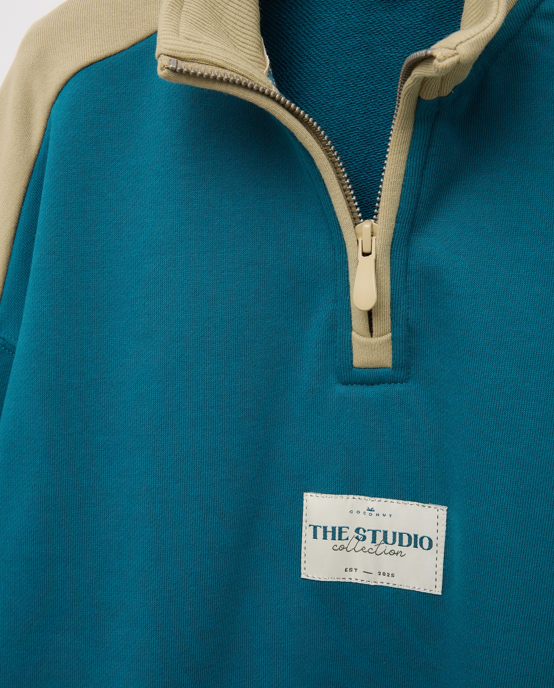 Sweatshirt Half Zip 510 Verde Claro-6