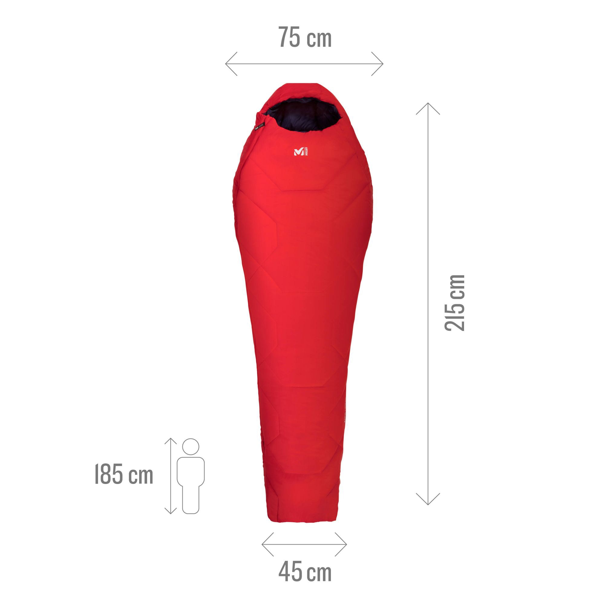 Saco de Dormir Baikal 1500 Reg Millet Vermelho-4