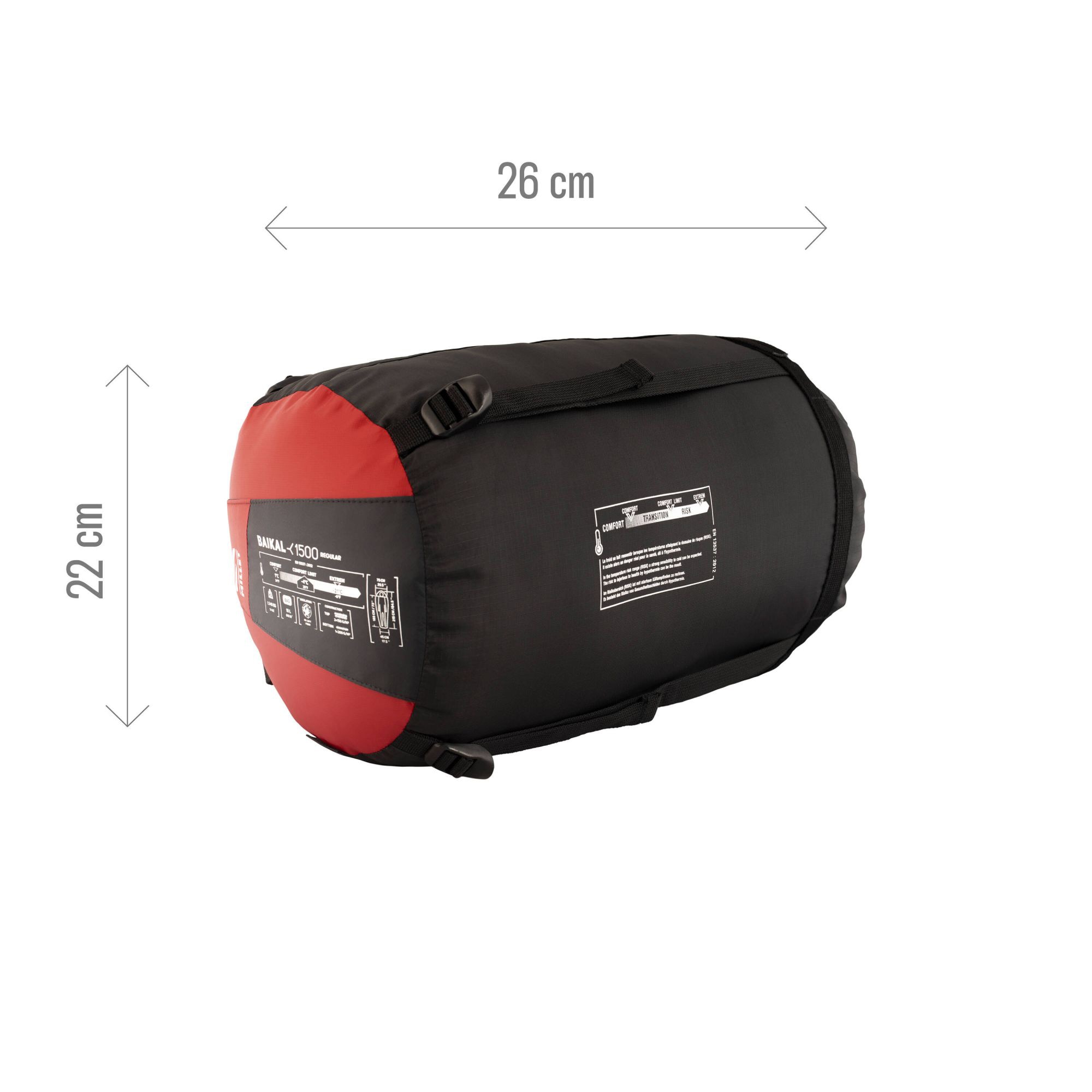 Saco de Dormir Baikal 1500 Reg Millet Vermelho-5