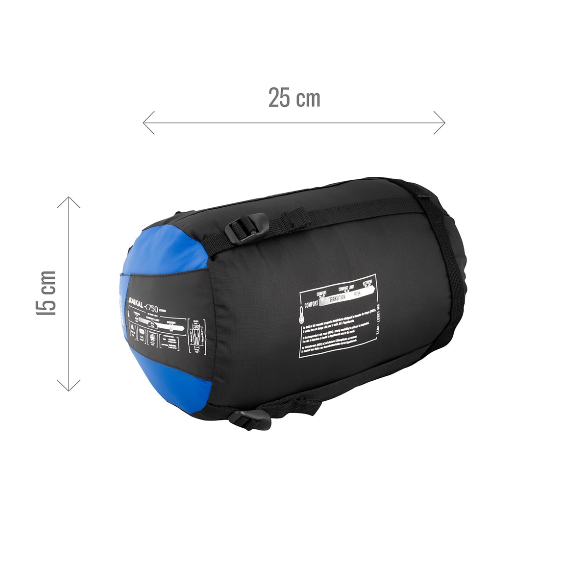 Sacos de Dormir Baikal 750 Long Azul-marinho-5