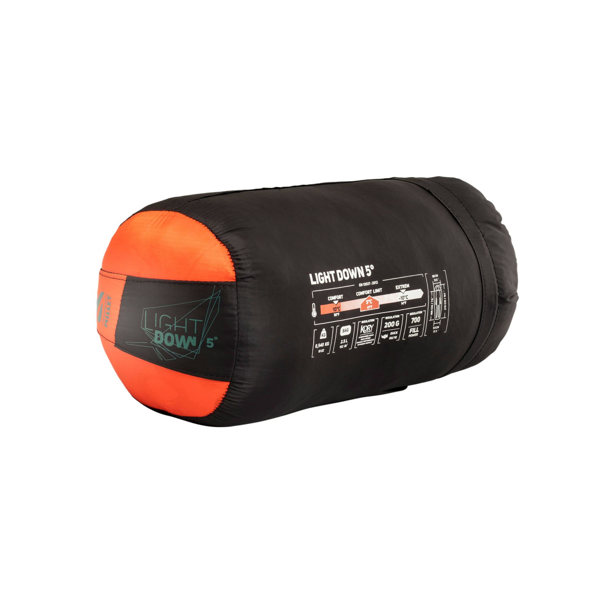 Saco de Dormir Light Down 5° Millet Laranja-5