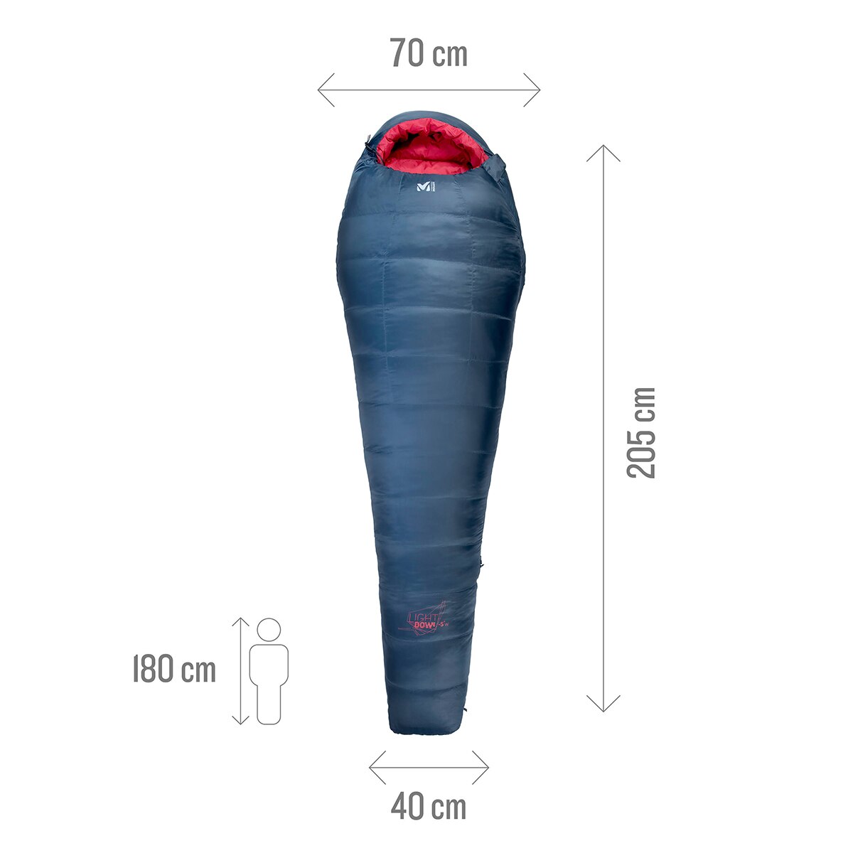 Sacos de Dormir Light Down 5W Azul / Vermelho-4