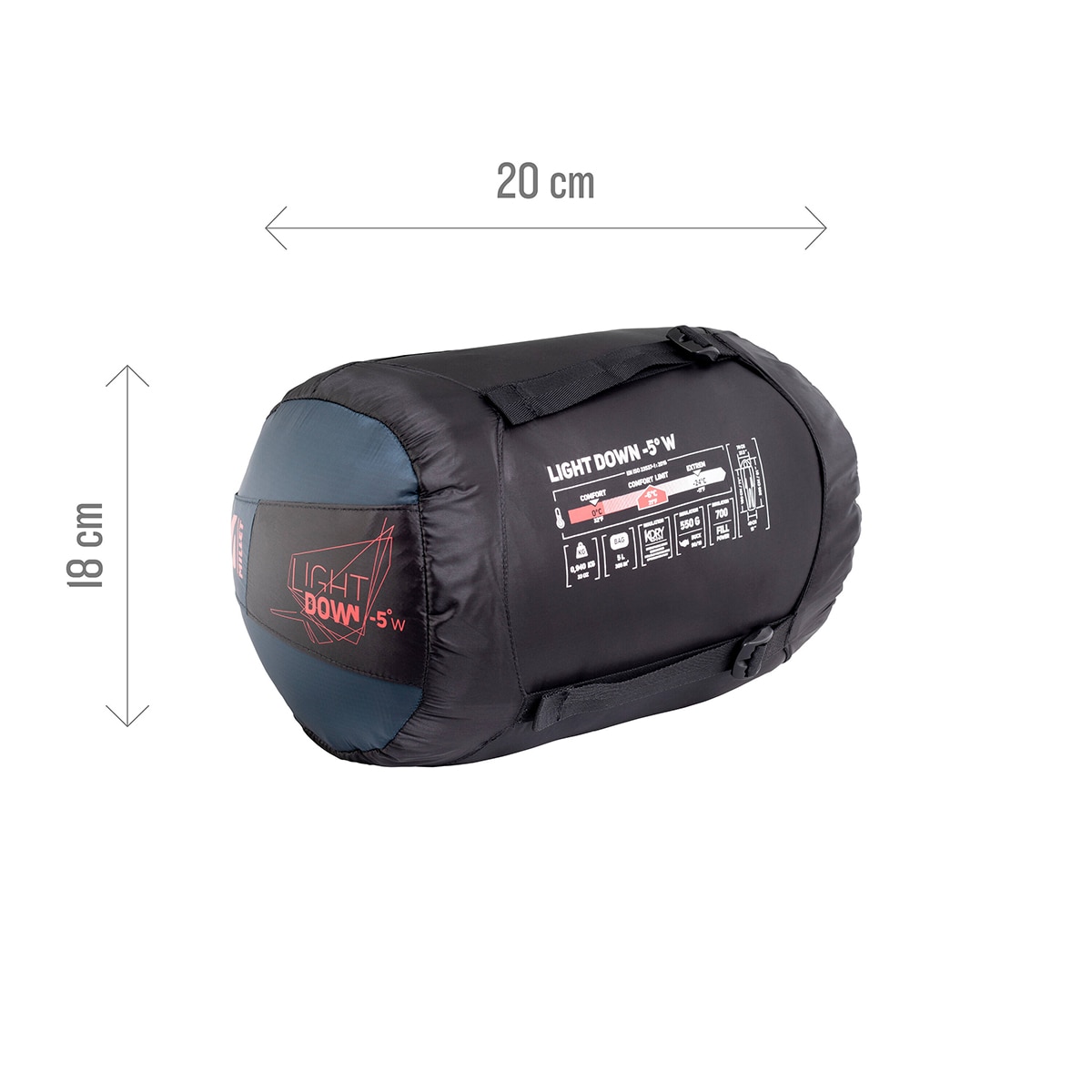 Sacos de Dormir Light Down 5W Azul / Vermelho-5