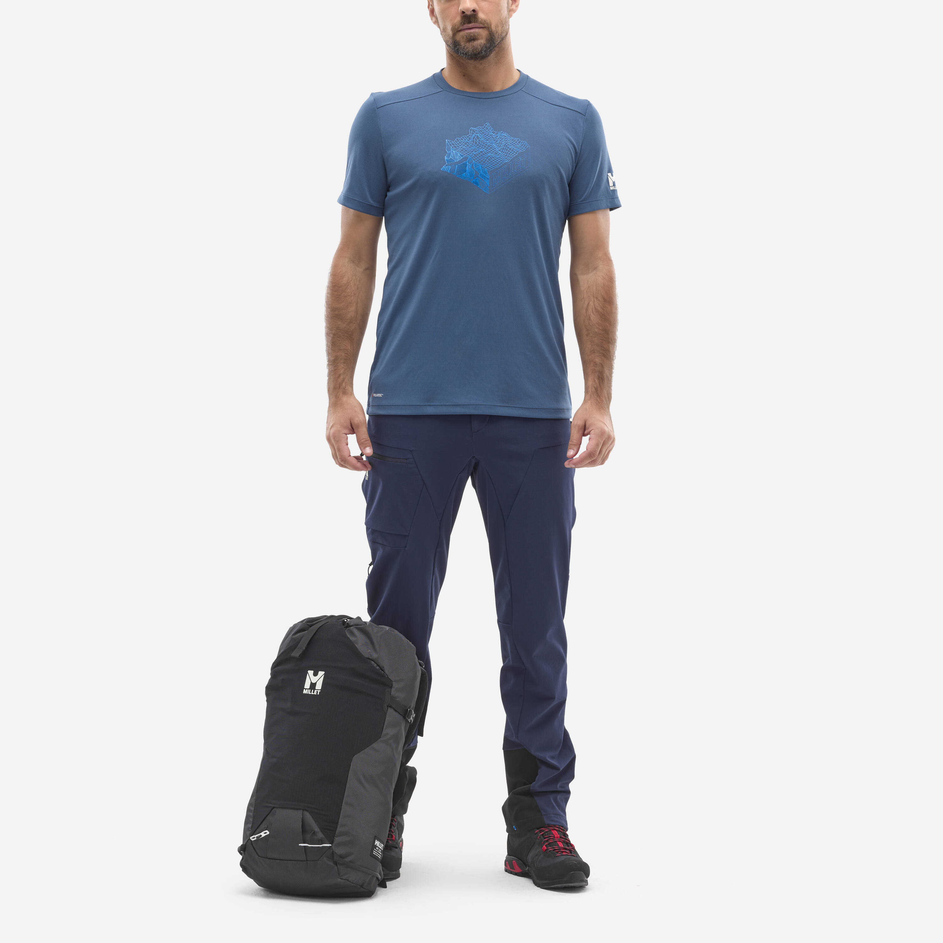 T-shirt Kamet Map TS SS M Azul-marinho-3