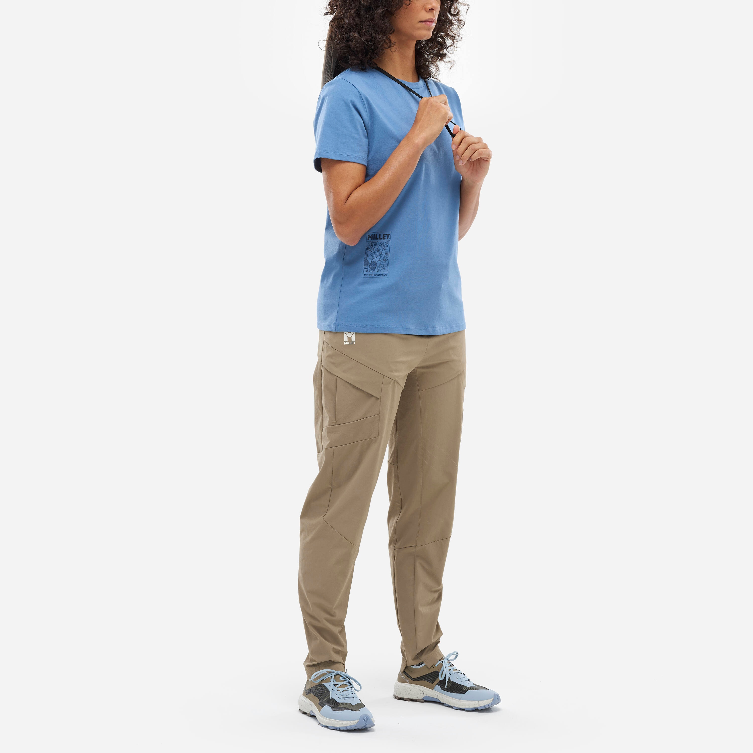 Camiseta de Mujer CHAMONIX FLOWER TS SS W Millet - Azul Azul-2