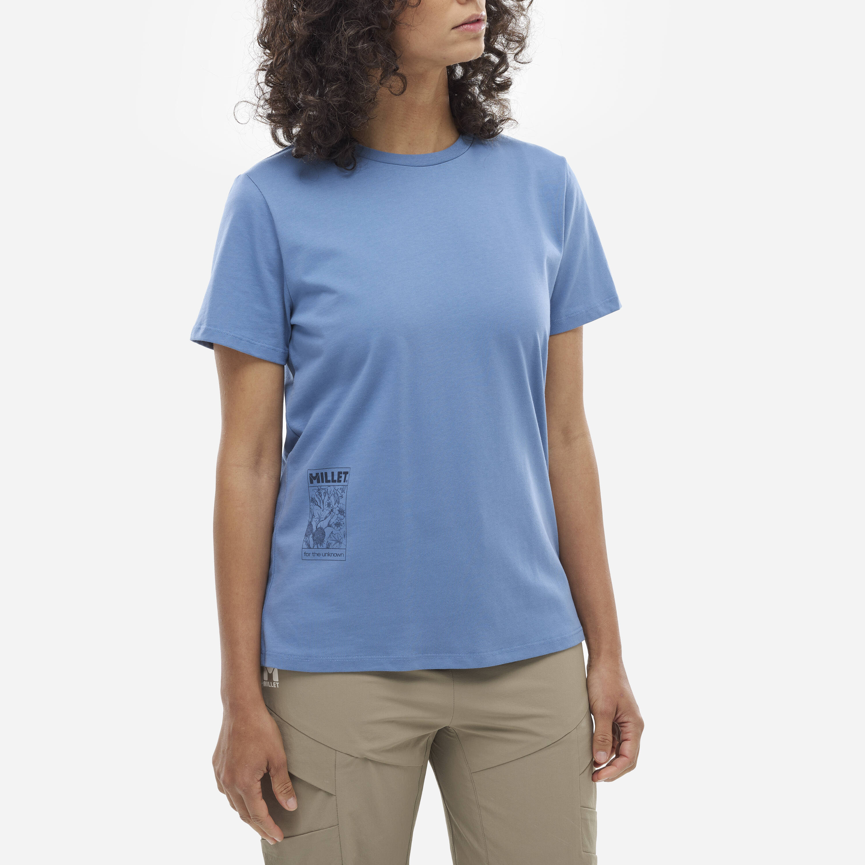 Camiseta de Mujer CHAMONIX FLOWER TS SS W Millet - Azul Azul-3