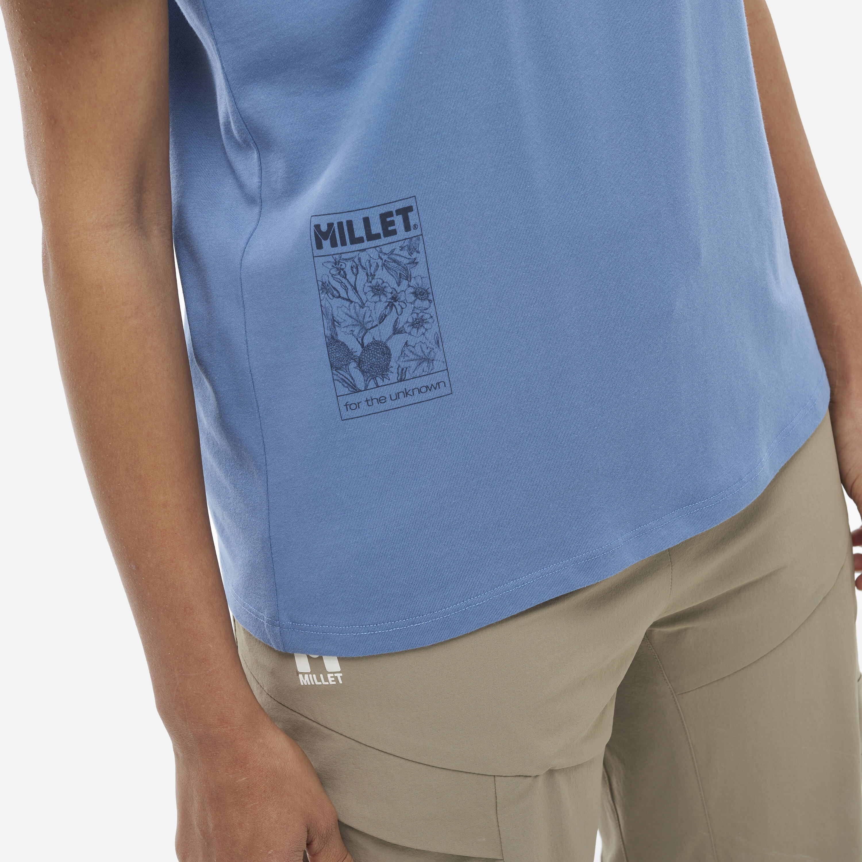 Camiseta de Mujer CHAMONIX FLOWER TS SS W Millet - Azul Azul-5