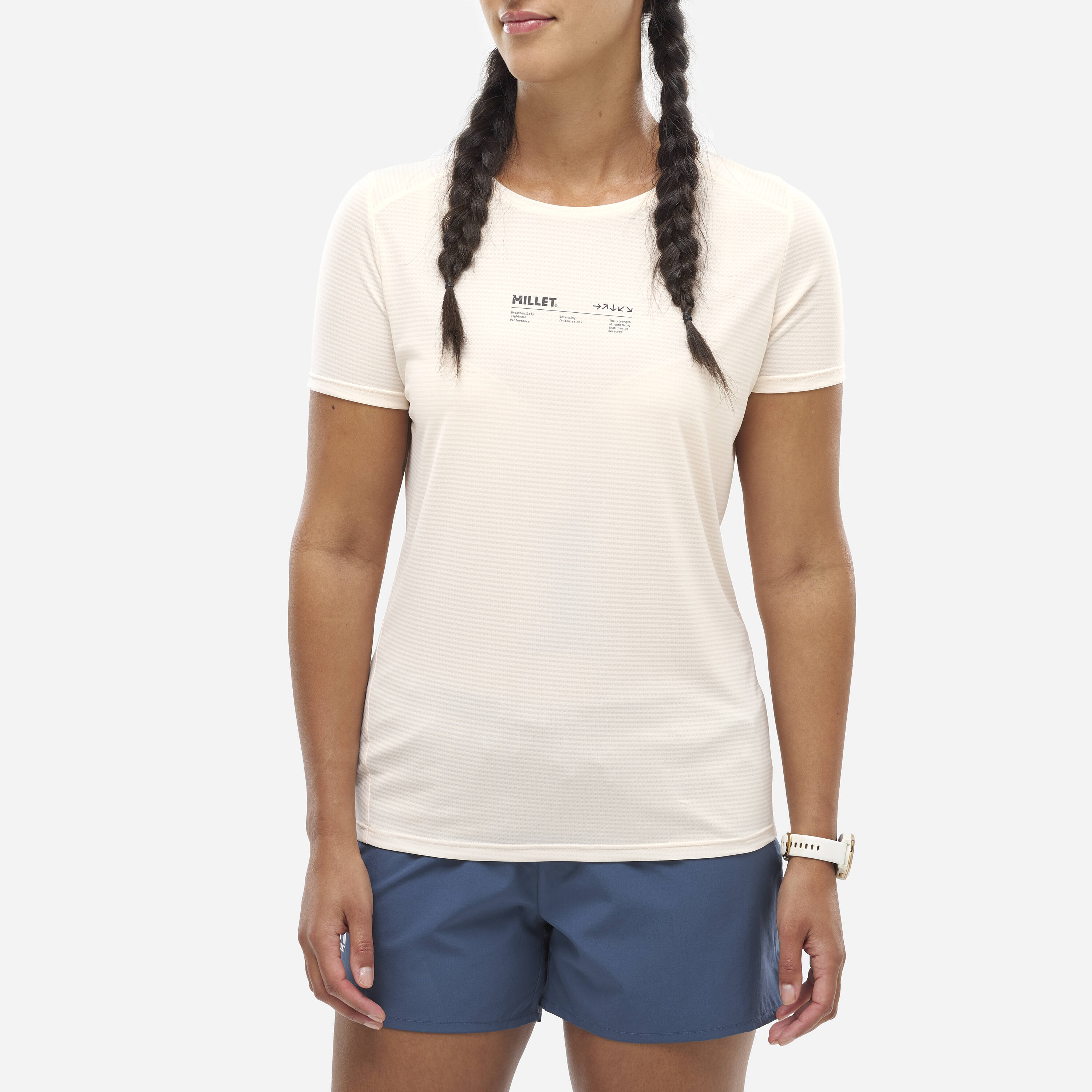 Camiseta de Mujer INTENSE ESSENTIAL TS SS W Millet - Beige Beige-3