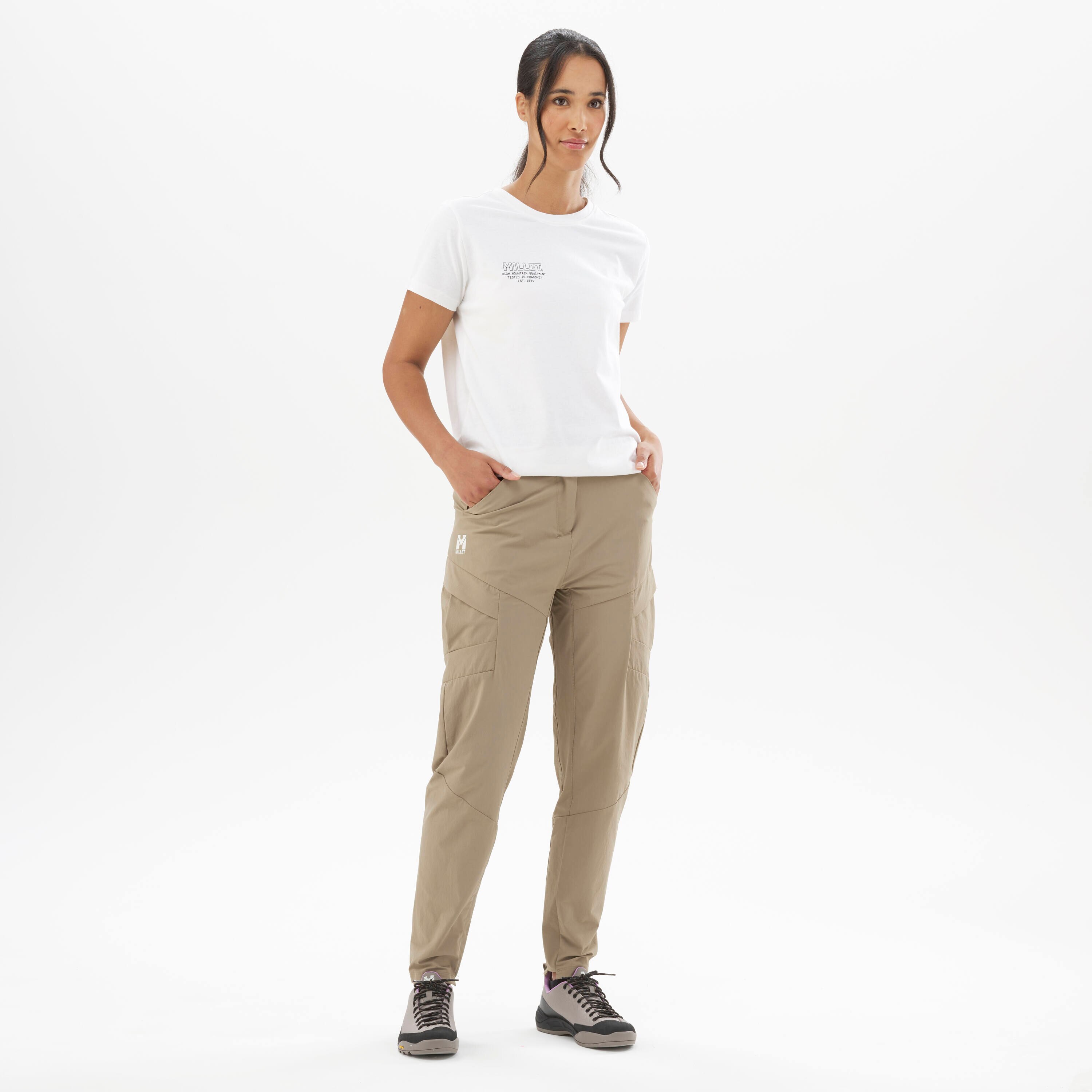 Pantalón CIMAÏ POLY PANT W Mujer - Gris Gris-2