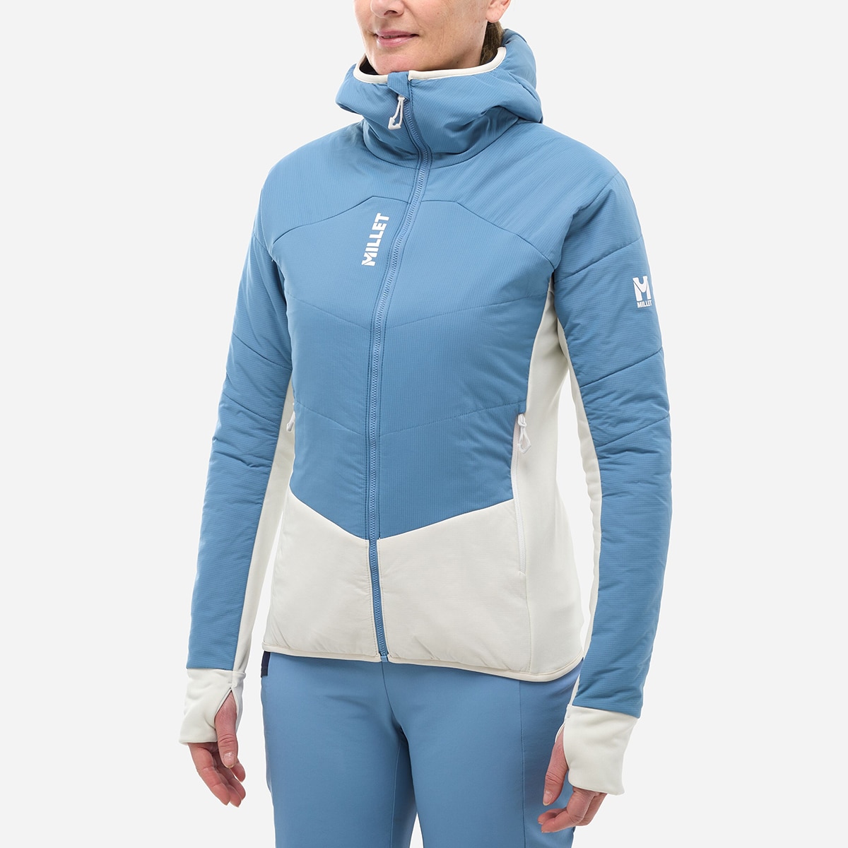 Imagen 3 de Chaqueta polar Esquí Mujer M WHITE PRIMALOFT HOODIE W Millet - Azul Azul