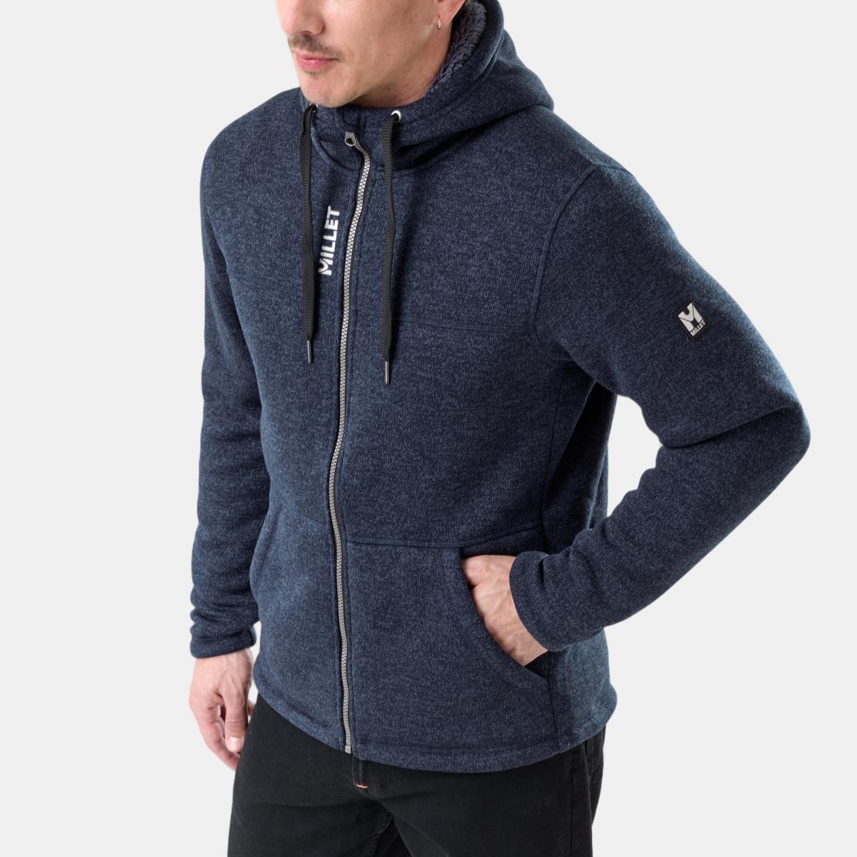 Forro polar Chamonix knitwarm hoodie m de hombre Millet - Azul Azul-4
