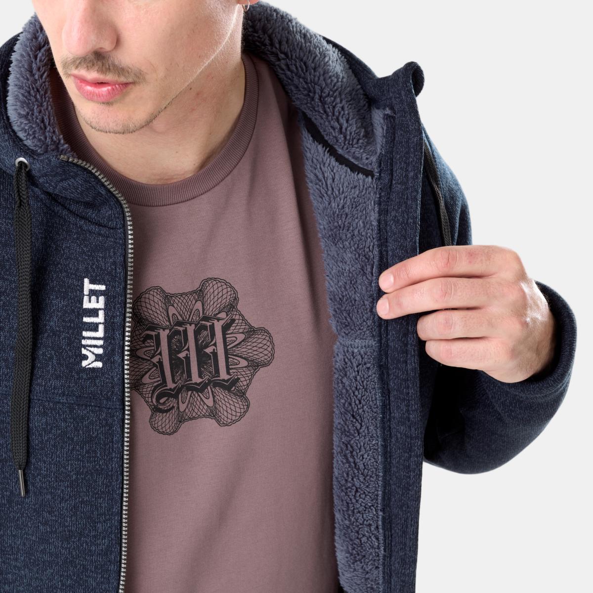 Forro polar Chamonix knitwarm hoodie m de hombre Millet - Azul Azul-5