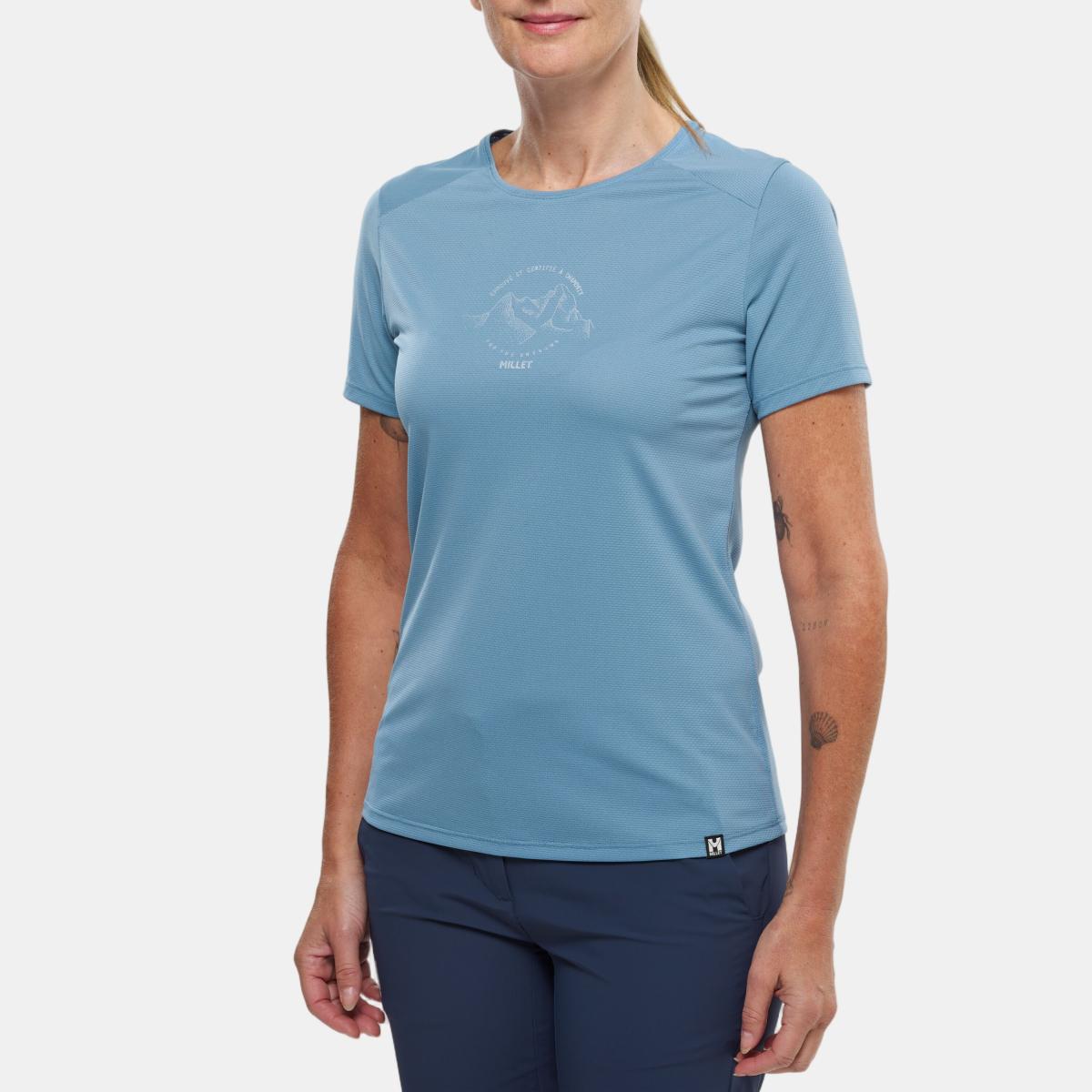 Camisetas de Trekking de Mujer UBIC LIGHT TS SS W MILLET - Azul Azul-1
