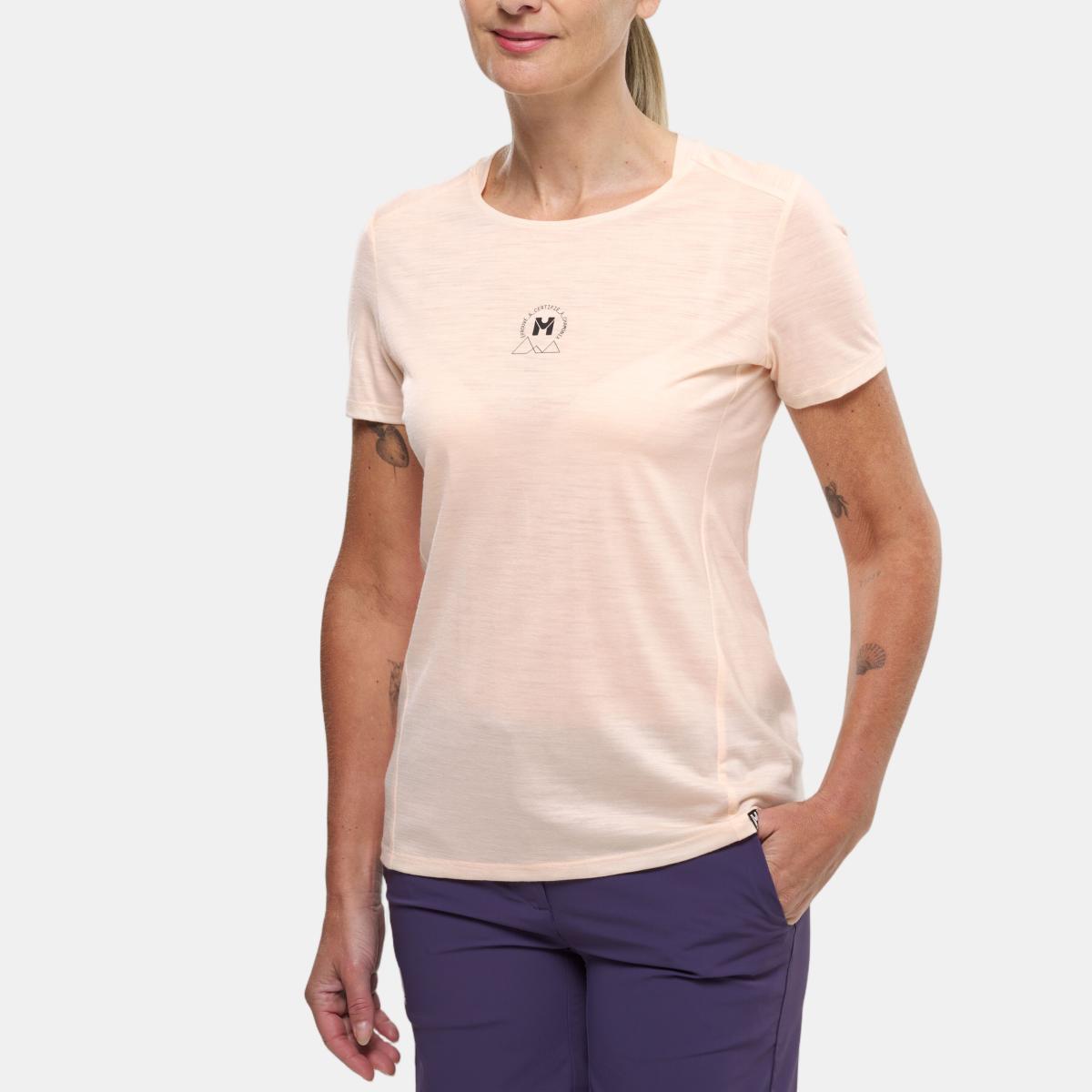 Imagen 0 de Camisetas de Trekking de Mujer UBIC WOOL TS SS W MILLET Beige