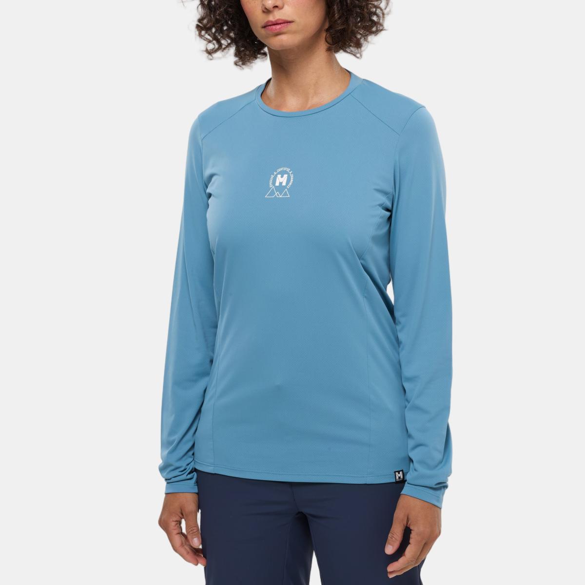Camisetas de Trekking de Mujer SENECA TS LS UV W MILLET - Azul Azul-1
