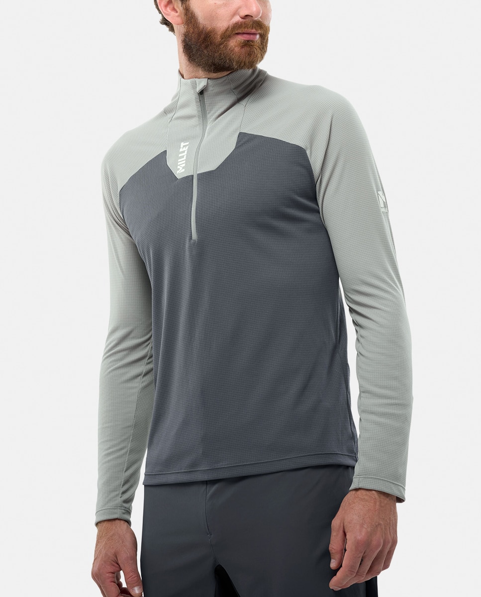 Imagen 0 de Camisetas de Montaña de Hombre KAMET TS ZIP LS M MILLET Gris