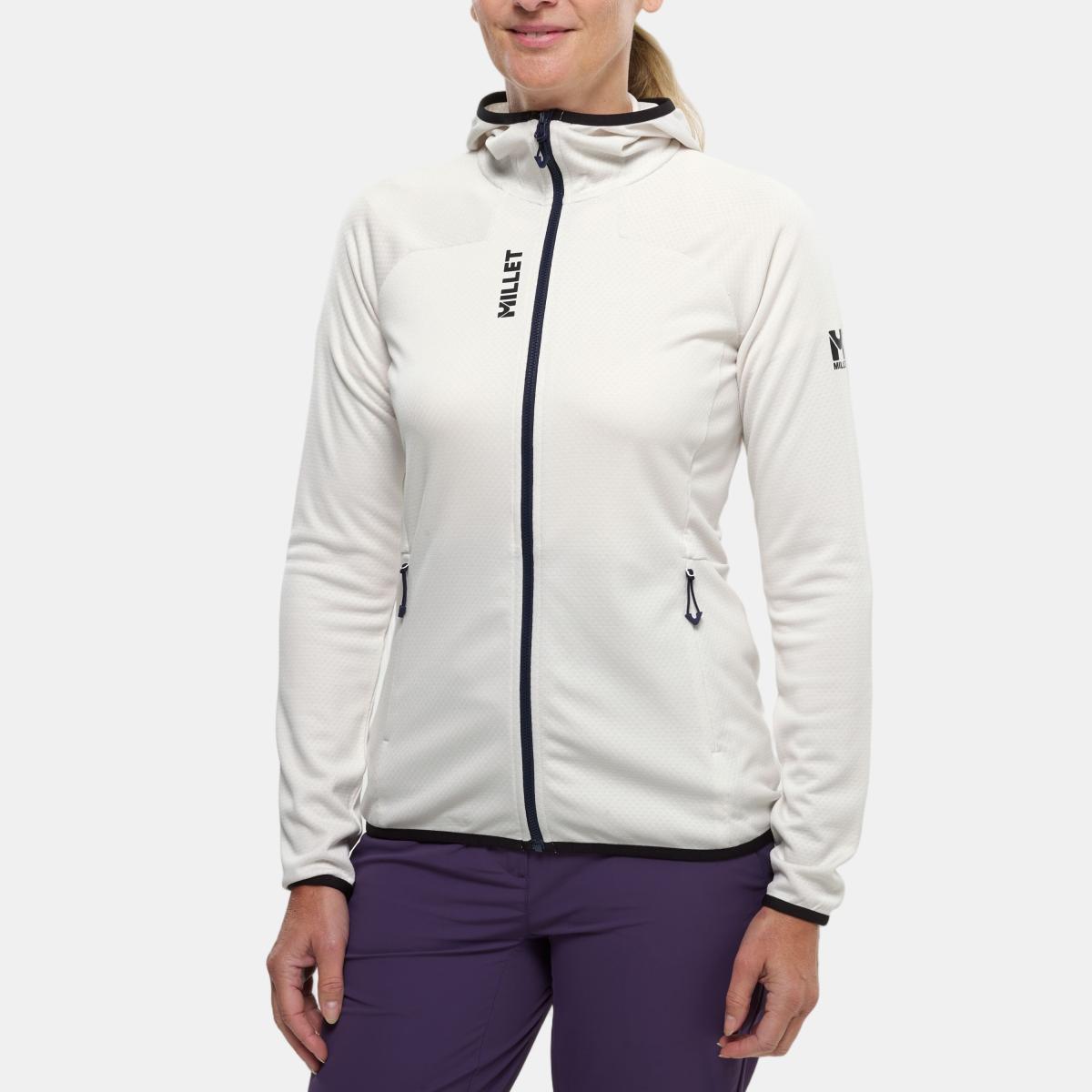 Forros polares de Trekking de Mujer LOKKA HOODIE III W MILLET - Blanco Blanco-1