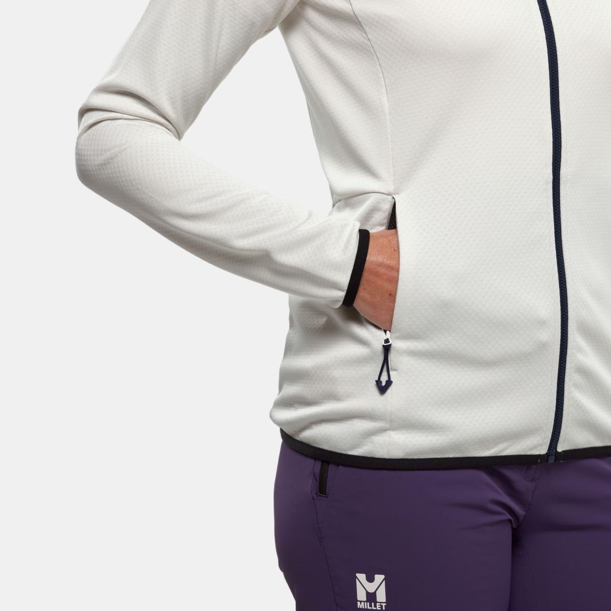 Forros polares de Trekking de Mujer LOKKA HOODIE III W MILLET - Blanco Blanco-3