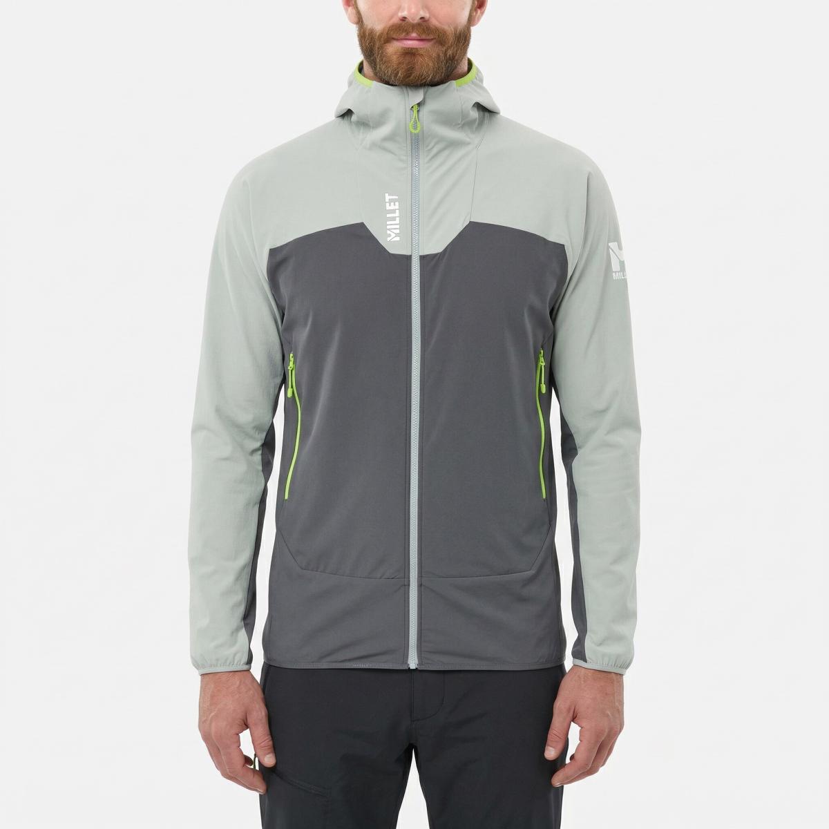 Softshells de Montaña de Hombre KAMET XCS LIGHT HOODIE M MILLET - Gris Gris-1