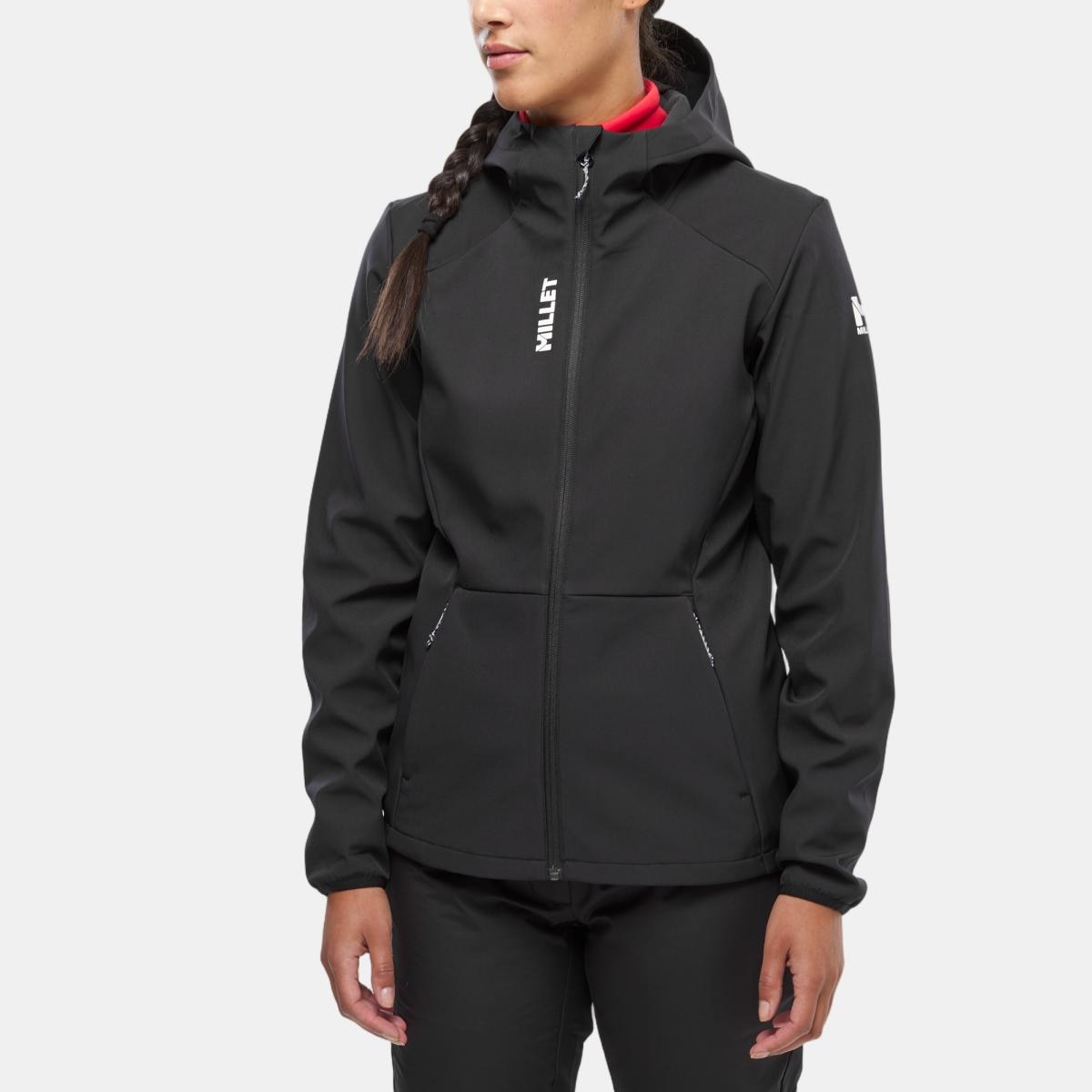 Chaqueta de Mujer Softshell SENECA SHIELD HOODIE W Montaña Millet - Rojo Rojo-1