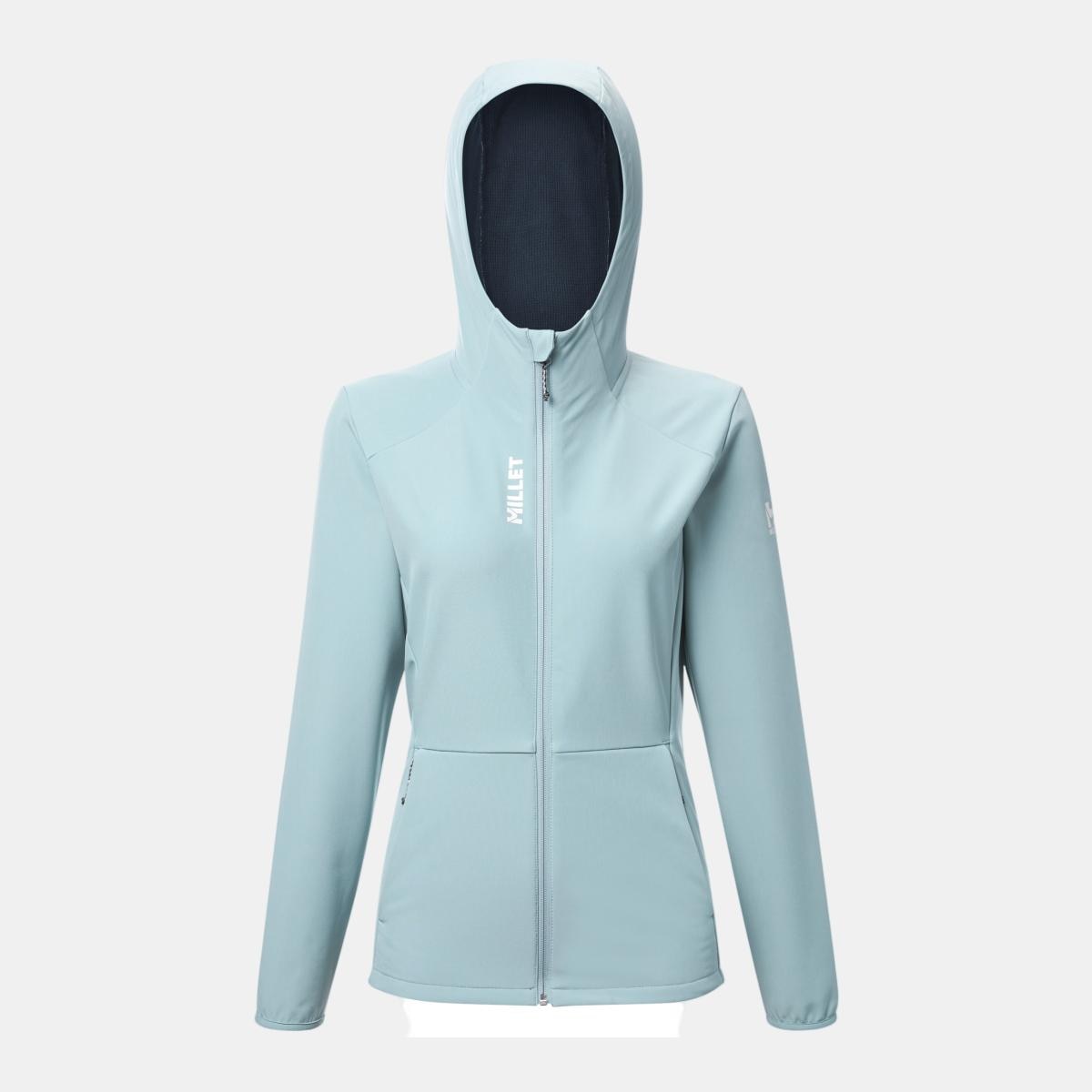 Chaqueta de Mujer Softshell SENECA SHIELD HOODIE W Montaña Millet - Turquesa Turquesa-6