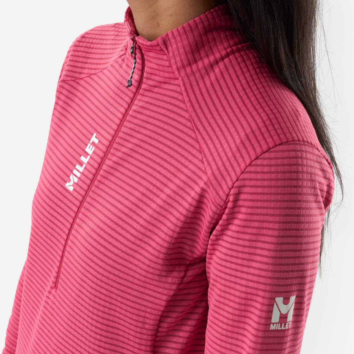 Imagen 4 de Forros Polar de Mujer Media Cremallera PARMELAN LIGHT FLEECE PO W Montaña Millet - Rosa Rosa