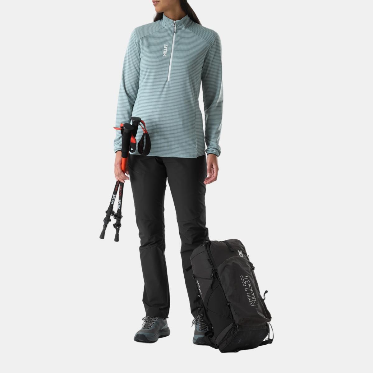 Imagen 2 de Forros Polar de Mujer Media Cremallera PARMELAN LIGHT FLEECE PO W Montaña Millet - Turquesa Turquesa