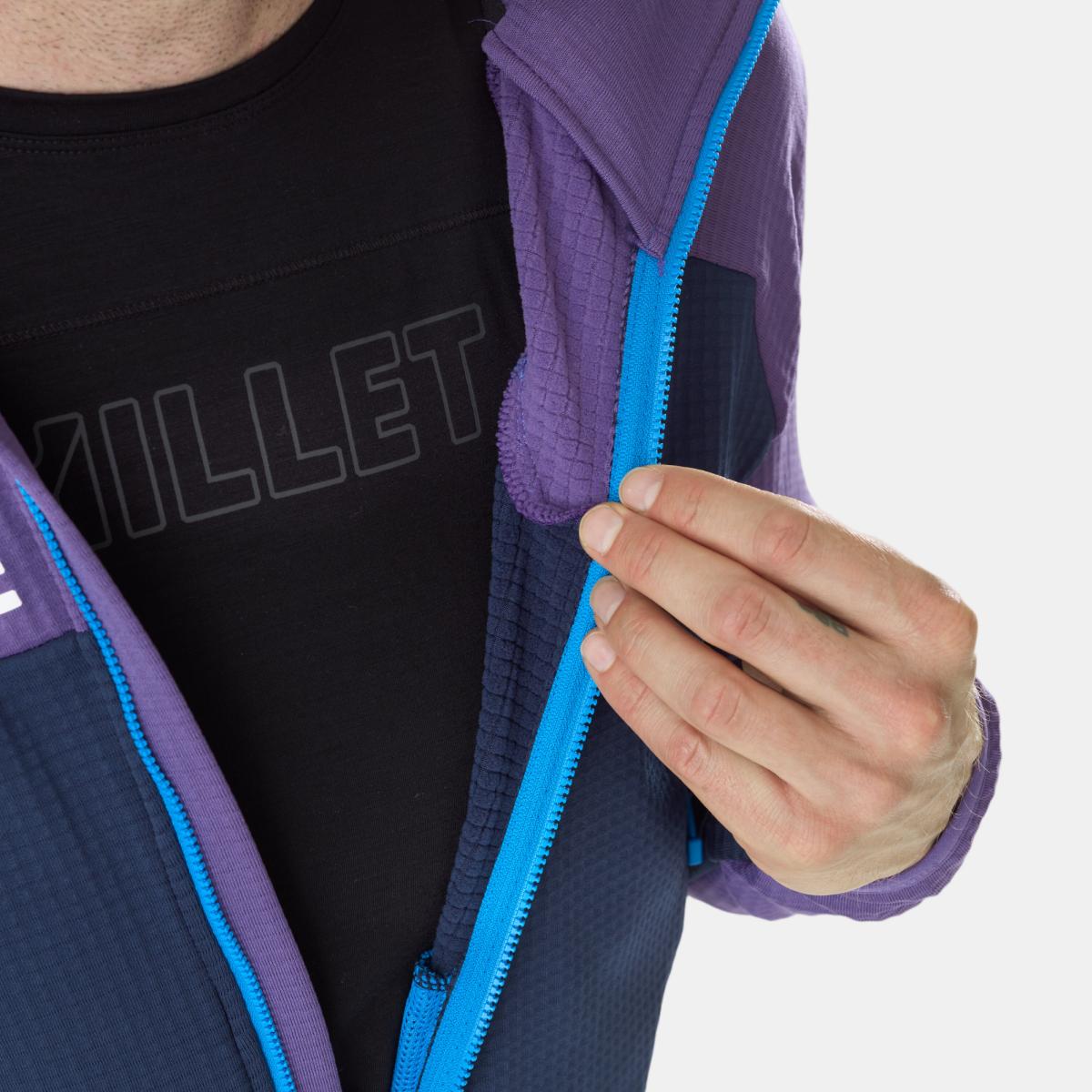 Imagen 3 de Forro Polar de Hombre KAMET GRID JKT M Montaña Millet - Morado / Azul marino Morado / Azul marino
