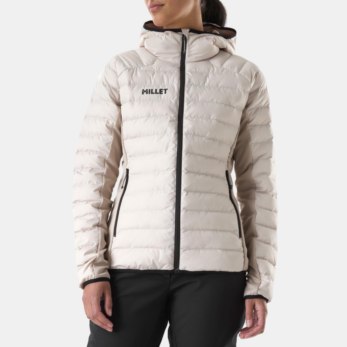 Imagen 1 de Chaqueta de Mujer de fibra sintética FITZ ROY WARM HOODIE W Montaña Millet - Beige / Blanco Beige / Blanco