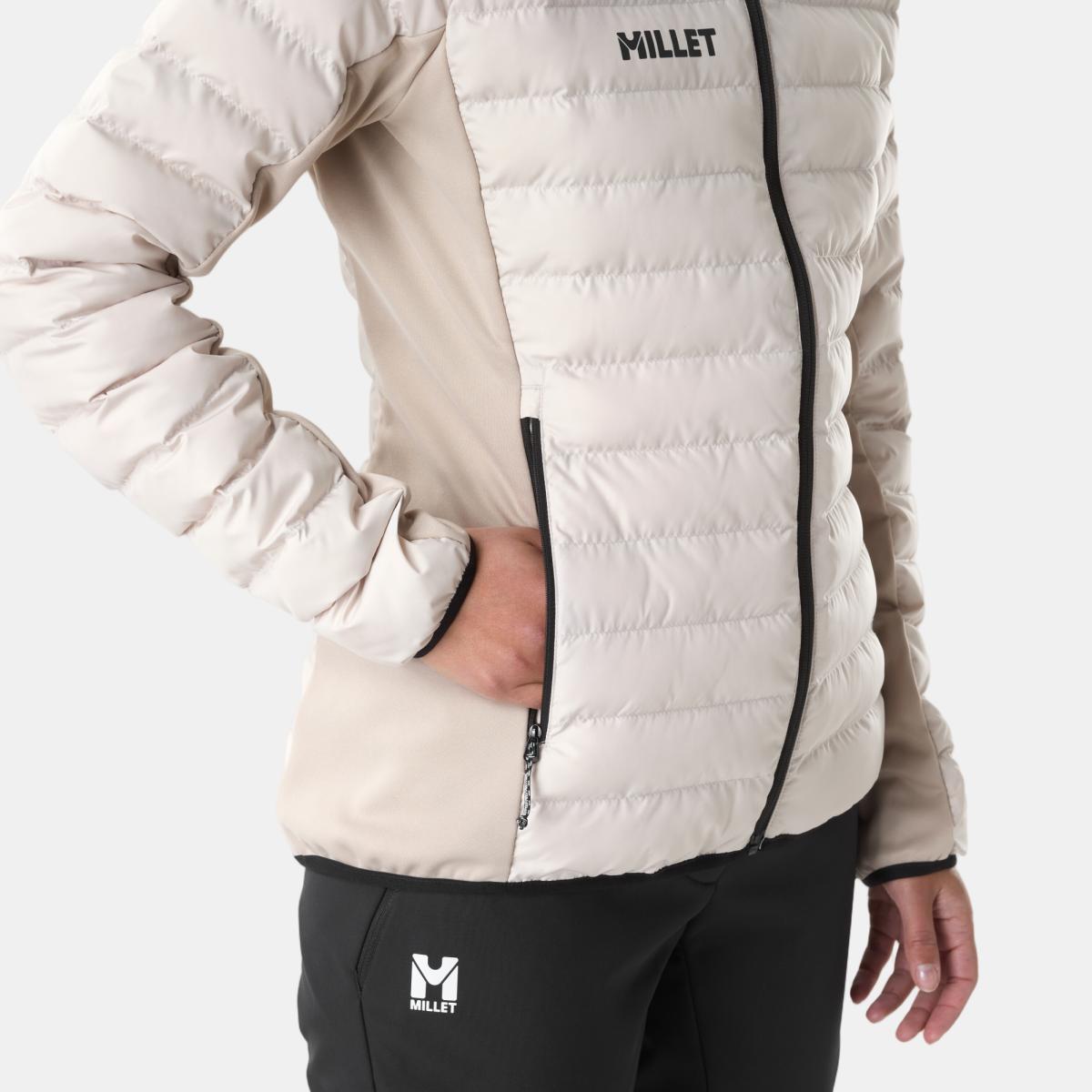 Imagen 4 de Chaqueta de Mujer de fibra sintética FITZ ROY WARM HOODIE W Montaña Millet - Beige / Blanco Beige / Blanco