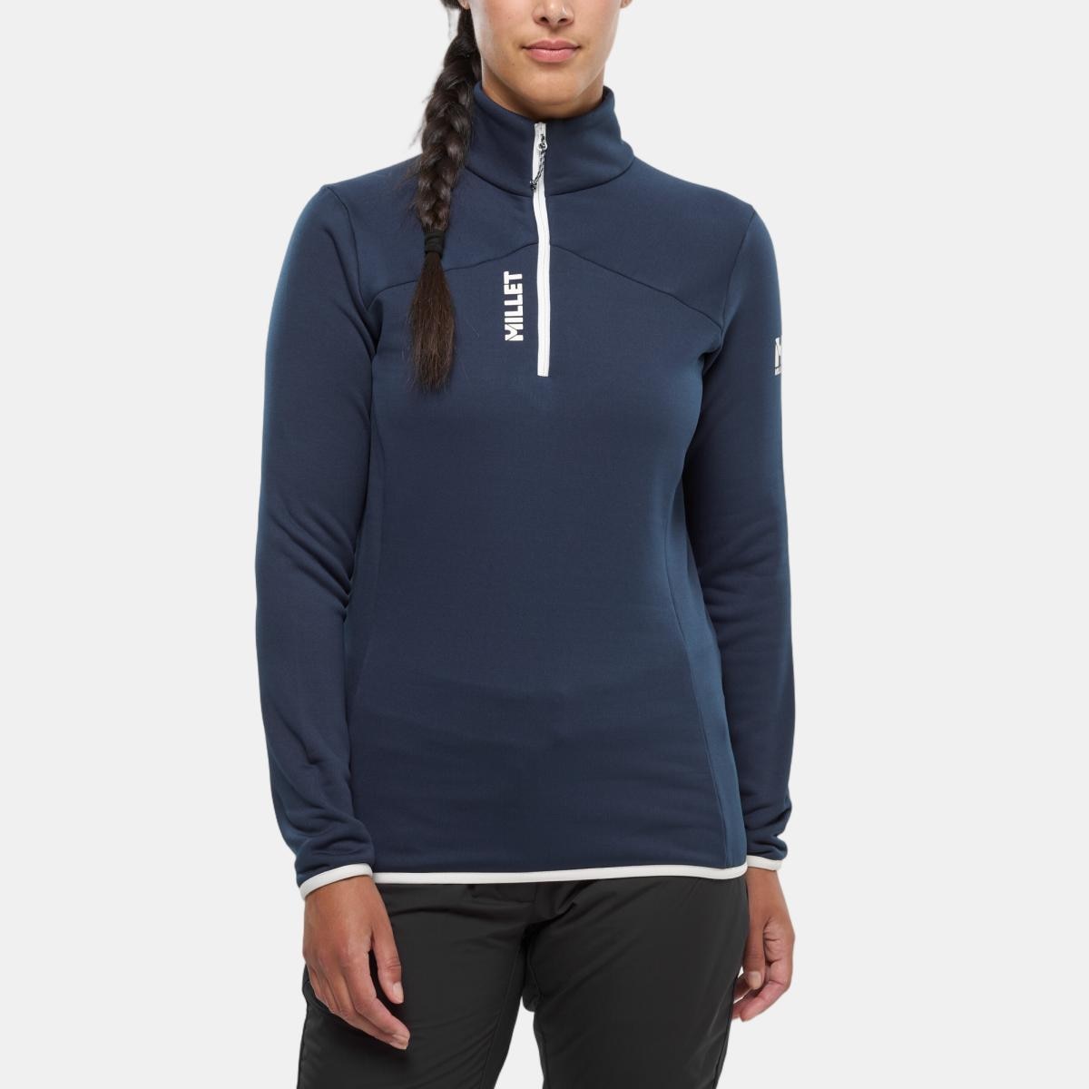 Forro Polar de Mujer Media Cremallera SENECA FLEECE PO W Montaña Millet - Azul marino Azul marino-1