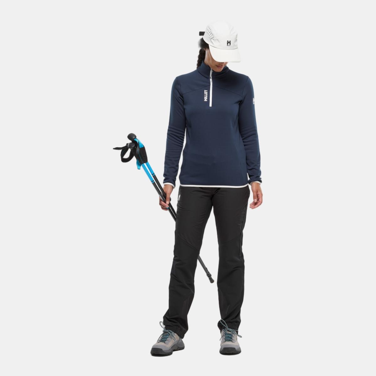 Forro Polar de Mujer Media Cremallera SENECA FLEECE PO W Montaña Millet - Azul marino Azul marino-2