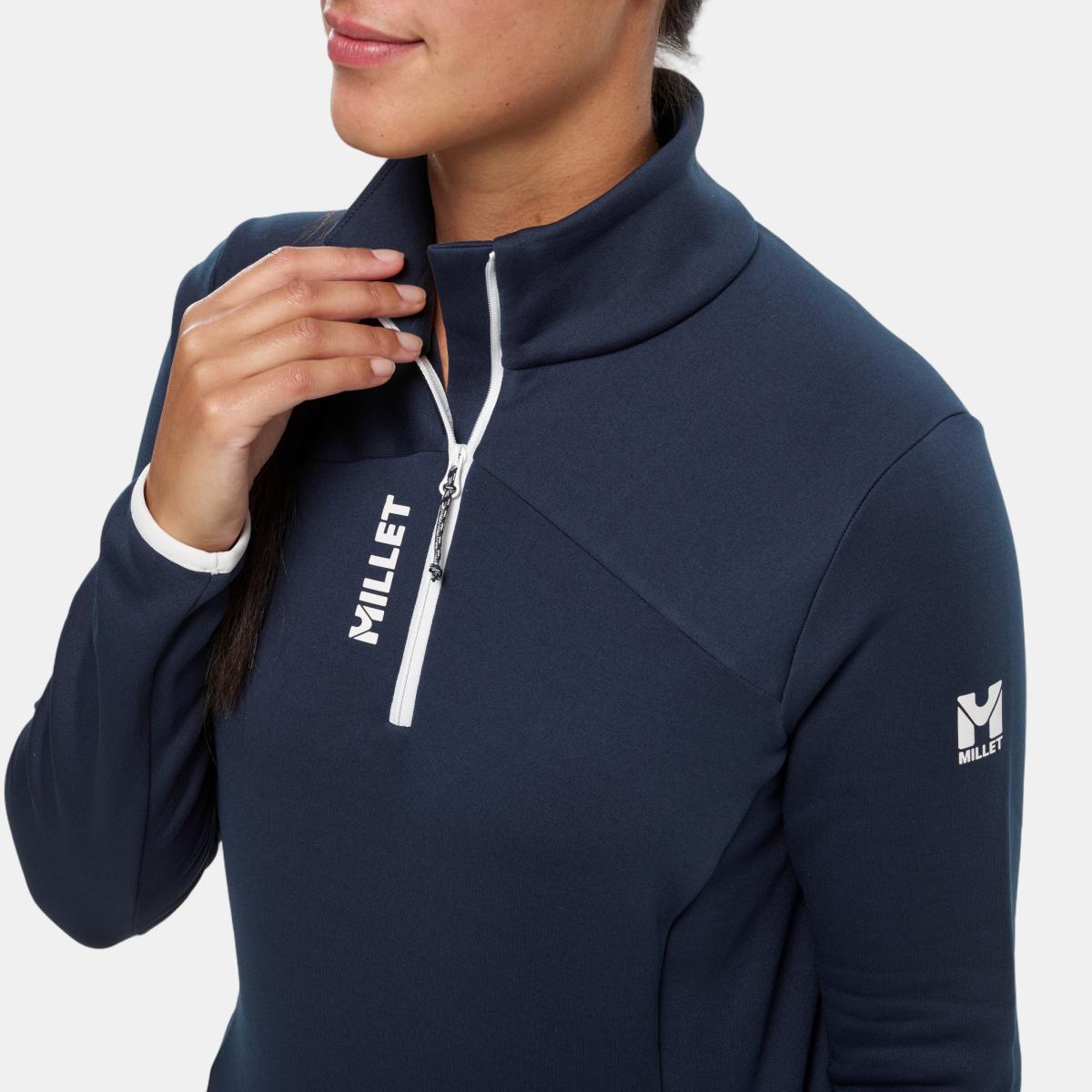 Forro Polar de Mujer Media Cremallera SENECA FLEECE PO W Montaña Millet - Azul marino Azul marino-4