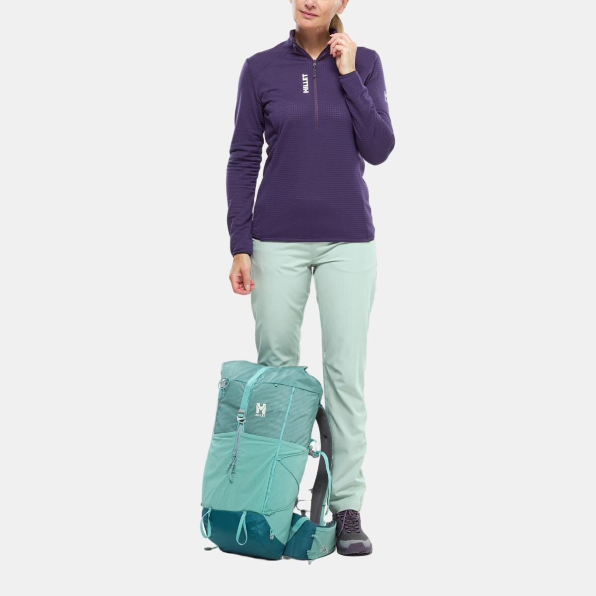 Imagen 2 de Forros Polar de Mujer Media Cremallera PARMELAN LIGHT FLEECE PO W Montaña Millet - Morado Morado