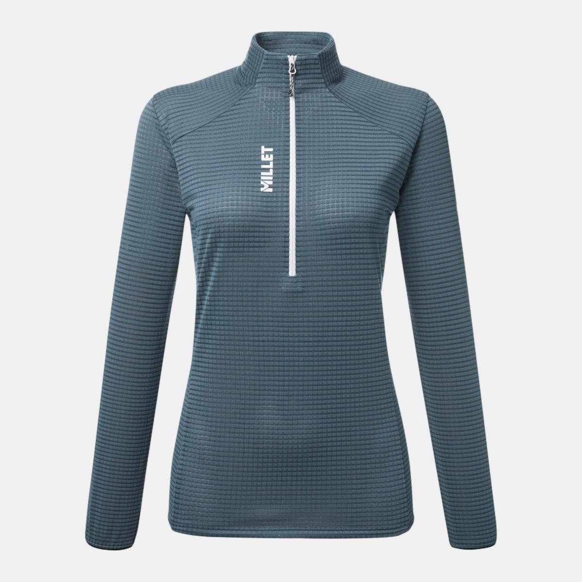 Imagen 4 de Forros Polar de Mujer Media Cremallera PARMELAN LIGHT FLEECE PO W Montaña Millet - Azul grisáceo Azul grisáceo