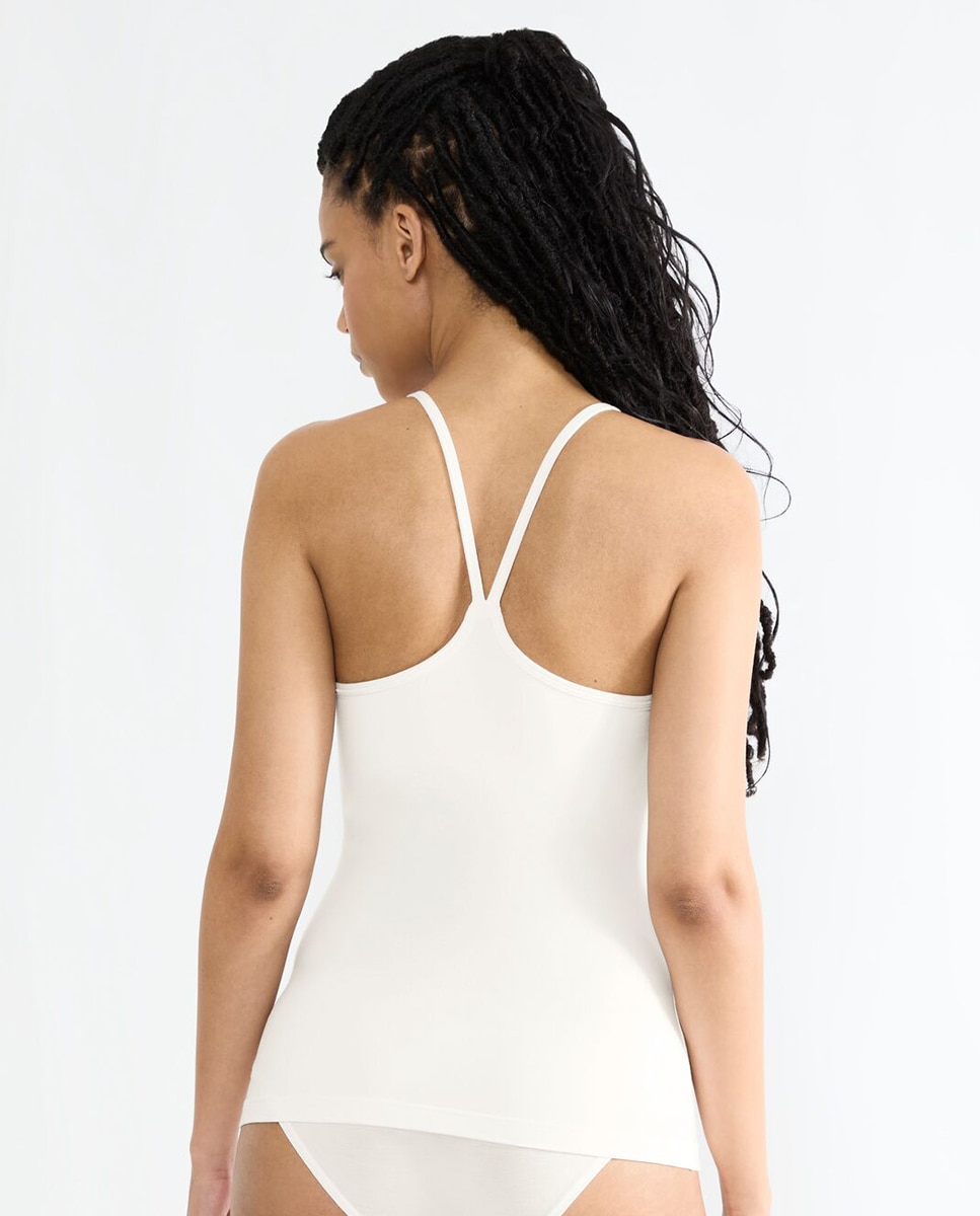 T-shirt com alças Branco-2