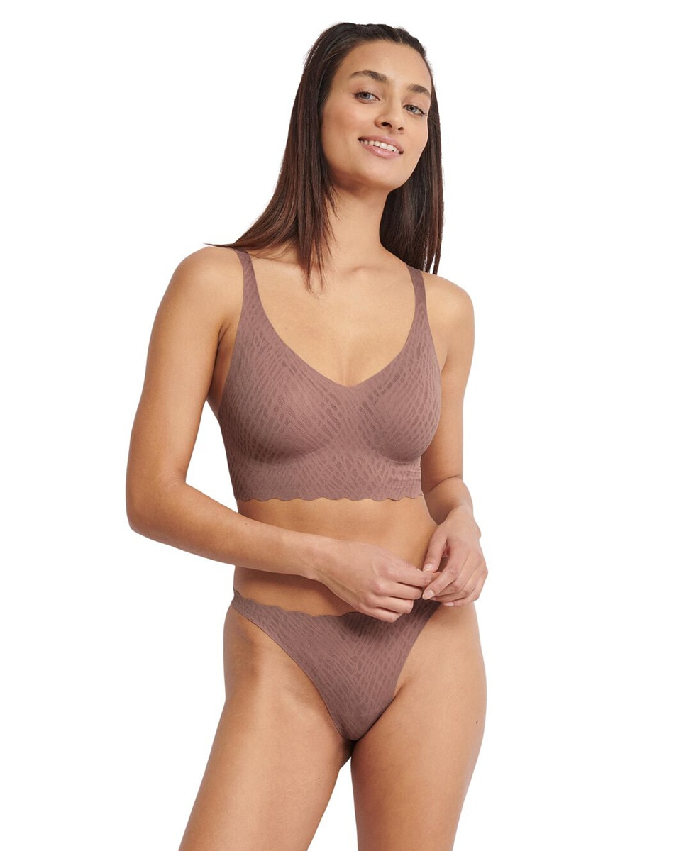 Soutien bralette sem aro Castanho-claro-3